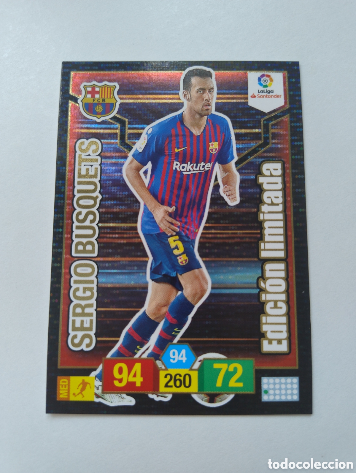 Cromos de F&uacute;tbol: Sergio Busquets - Barcelona - Adrenalyn XL Liga 2018 - 2019 Edici&oacute;n Limitada