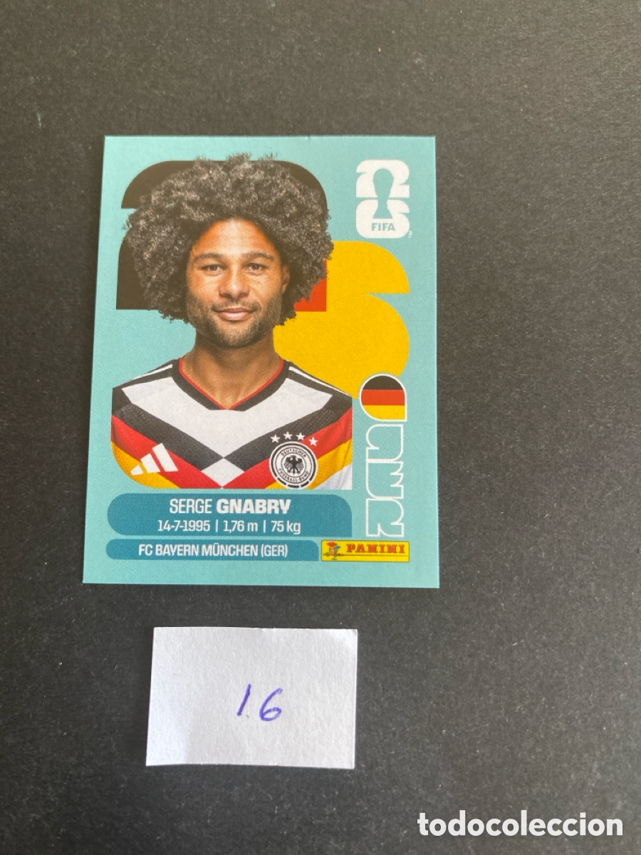 Cromos de F&uacute;tbol: Cromo Alemania Mundial 26 N* 16 nuevo