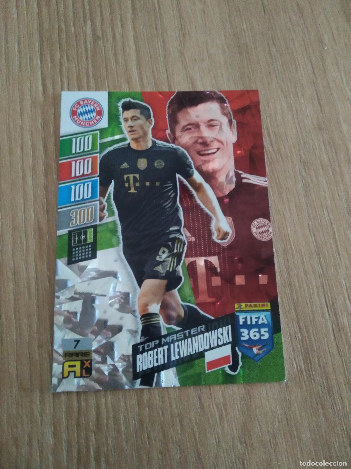 Cromos de F&uacute;tbol: 7 LEWANDOWSKI BAYERN MUNICH TOP MASTER CROMO FUTBOL PANINI ADRENALYN 21-22 FIFA 365 2021-2022