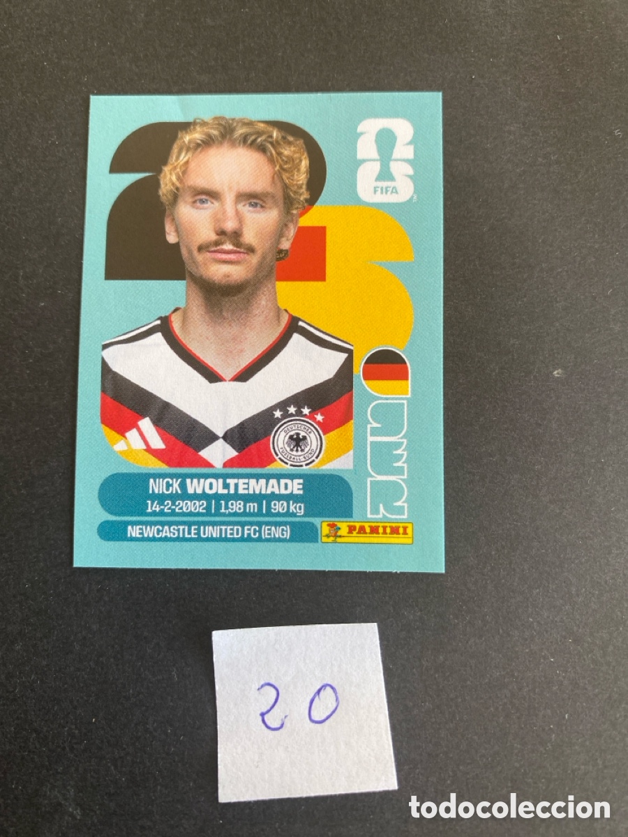 Cromos de F&uacute;tbol: Cromo Alemania Mundial 26 N* 20 nuevo