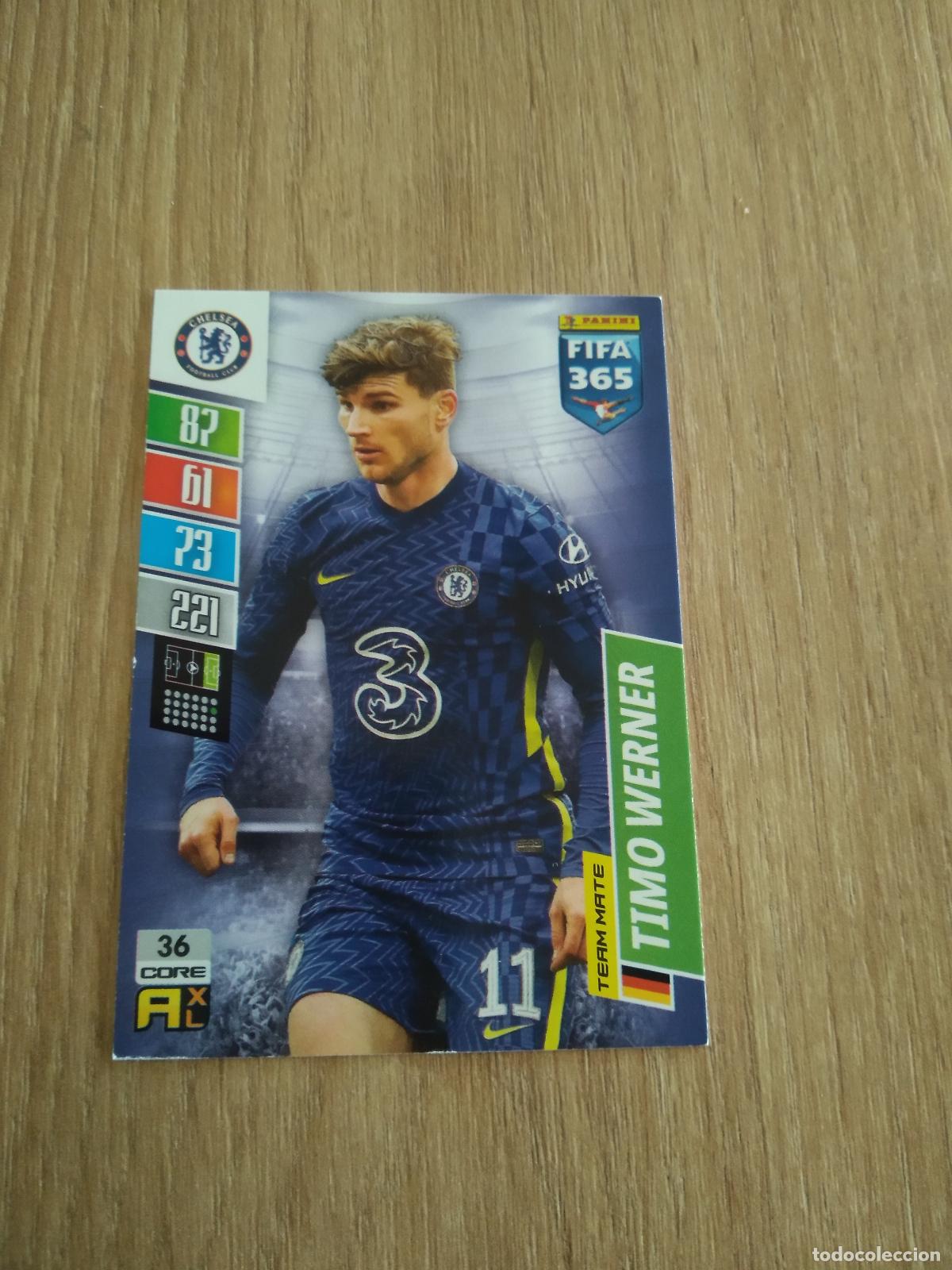 Cromos de F&uacute;tbol: 36 TIMO WERNER CHELSEA CROMO FUTBOL PANINI ADRENALYN 21-22 FIFA 365 2021-2022
