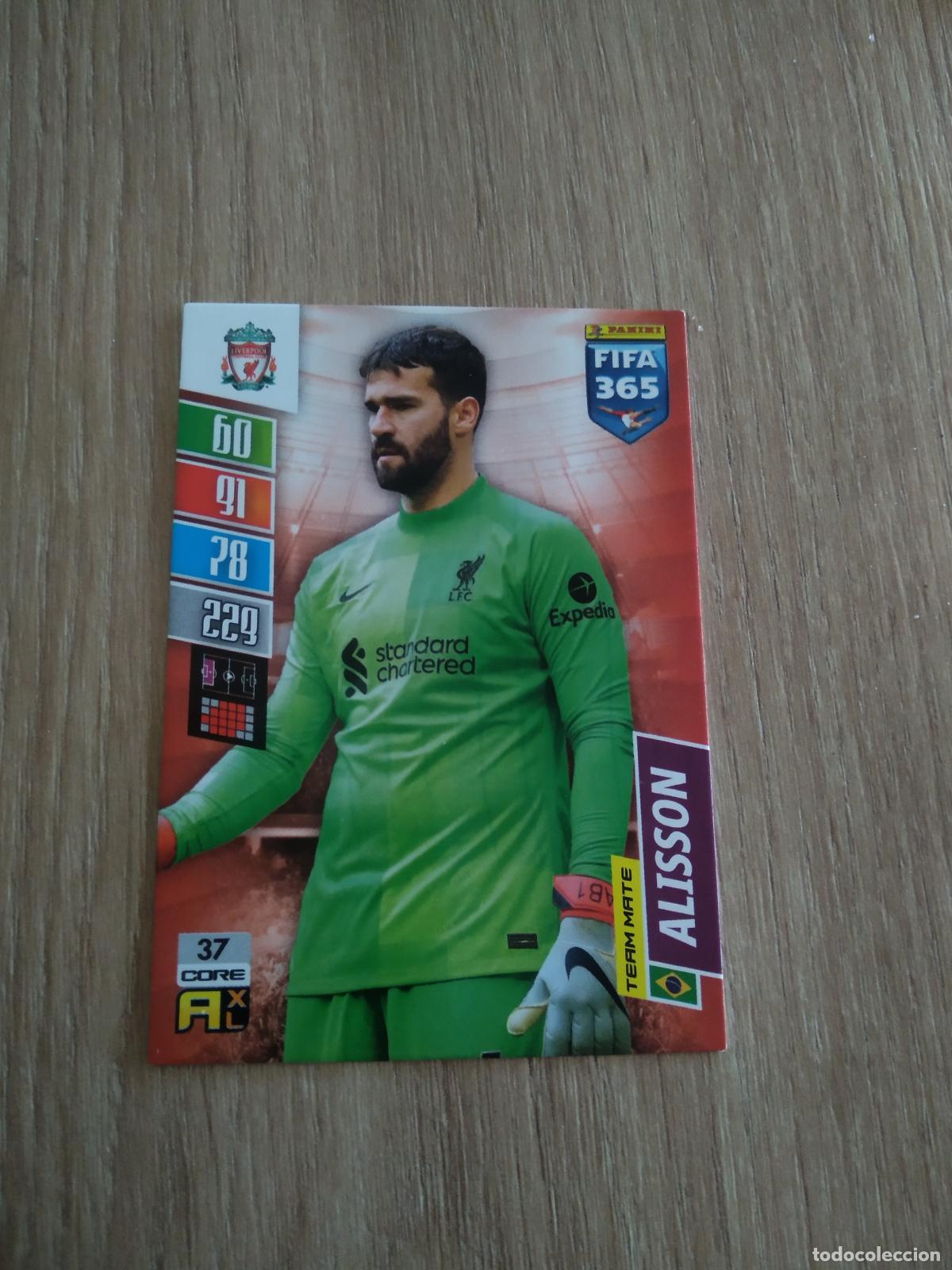 Cromos de F&uacute;tbol: 37 ALISSON LIVERPOOL CROMO FUTBOL PANINI ADRENALYN 21-22 FIFA 365 2021-2022
