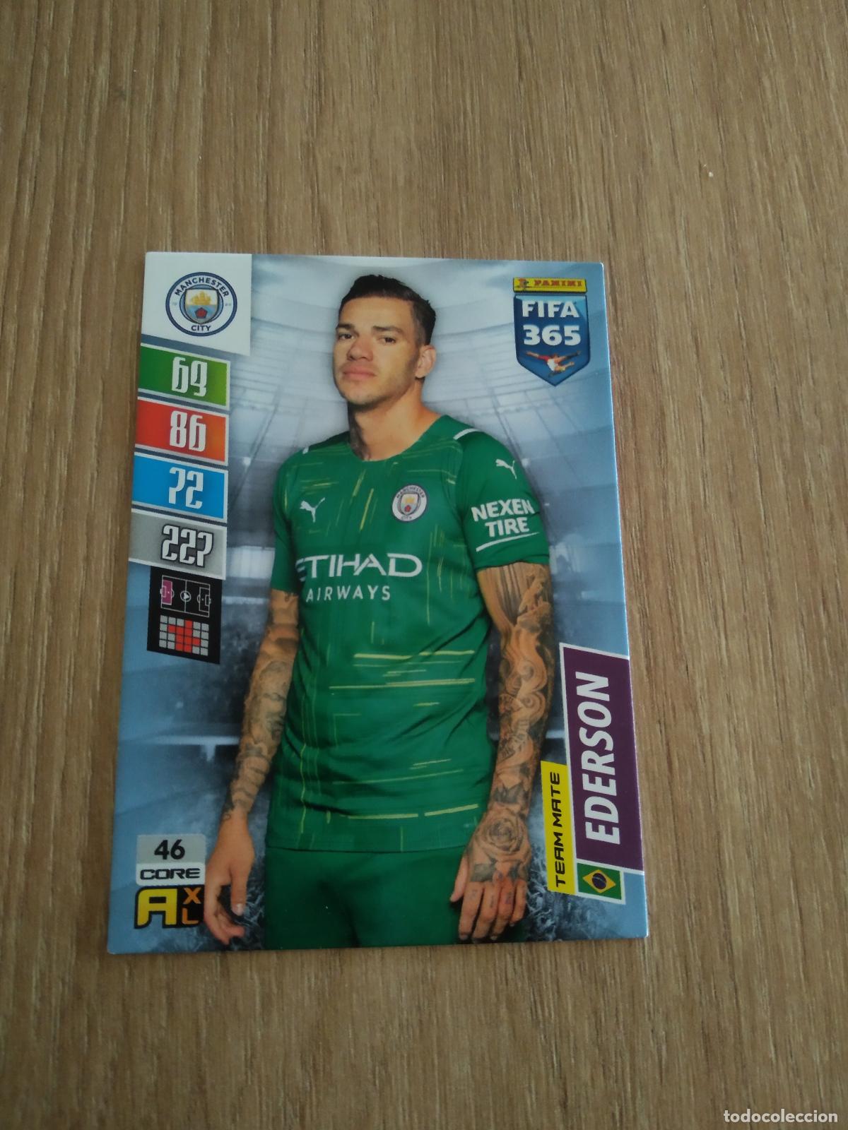 Cromos de F&uacute;tbol: 46 EDERSON MANCHESTER CITY CROMO FUTBOL PANINI ADRENALYN 21-22 FIFA 365 2021-2022