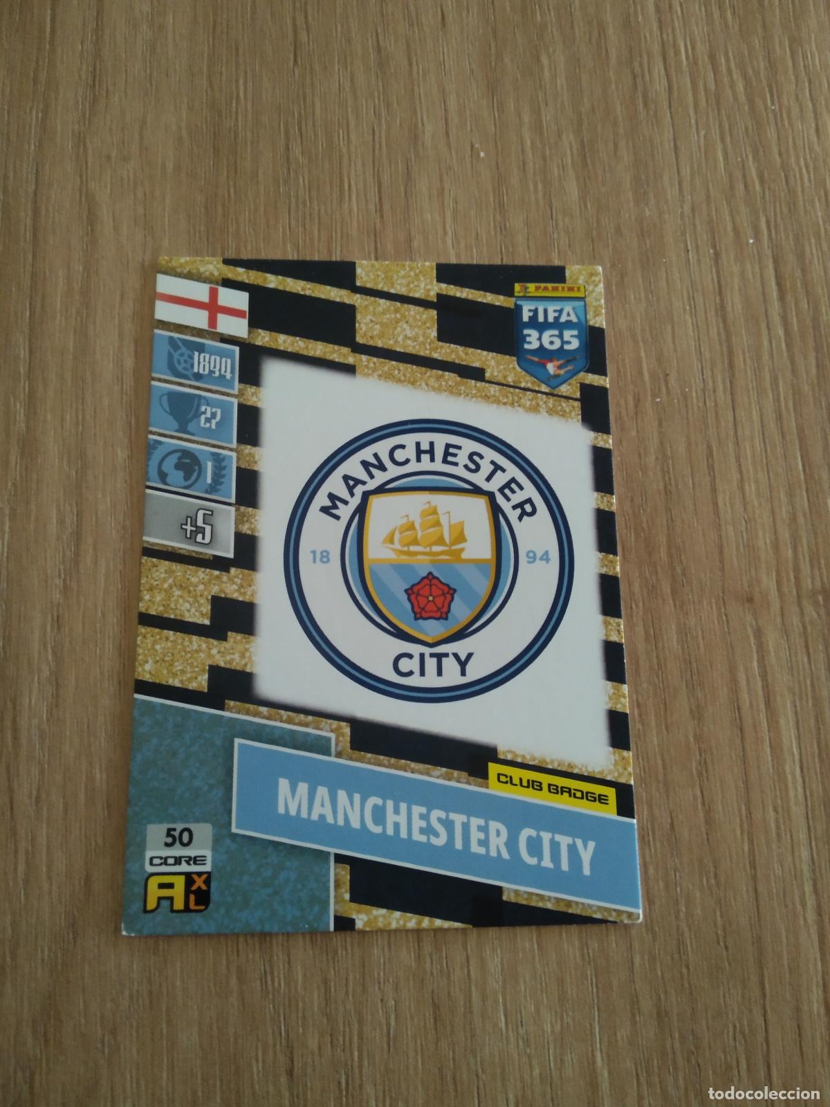 Cromos de F&uacute;tbol: 50 ESCUDO MANCHESTER CITY CROMO FUTBOL PANINI ADRENALYN 21-22 FIFA 365 2021-2022