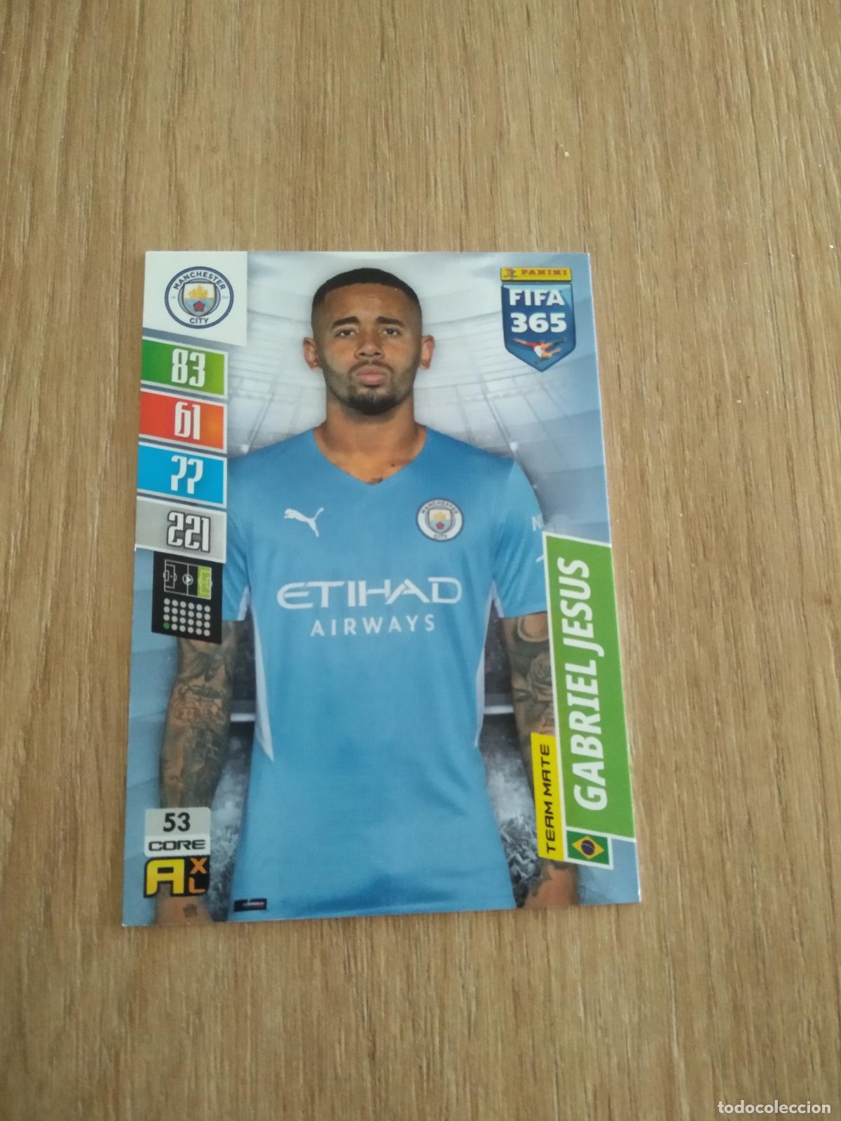 Cromos de F&uacute;tbol: 53 GABRIEL JESUS MANCHESTER CITY CROMO FUTBOL PANINI ADRENALYN 21-22 FIFA 365 2021-2022