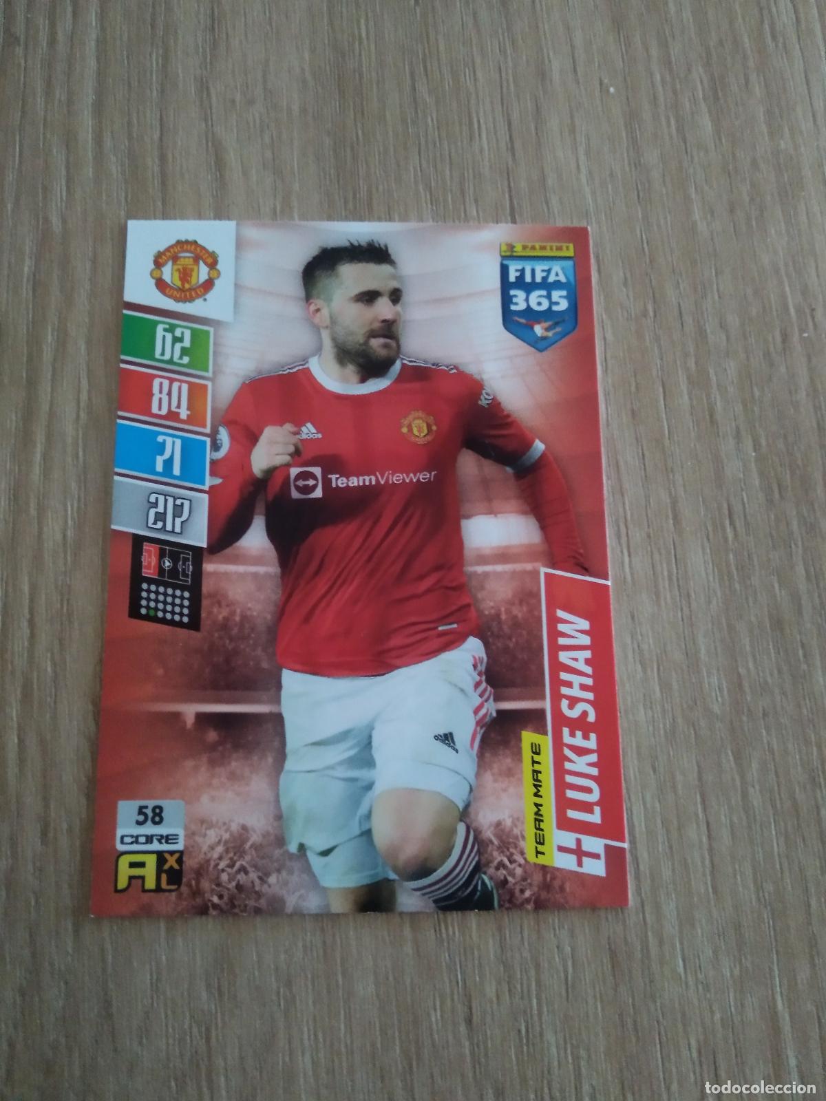 Cromos de Futebol: 58 LUKE SHAW MANCHESTER UNITED CROMO FUTBOL PANINI ADRENALYN 21-22 FIFA 365 2021-2022