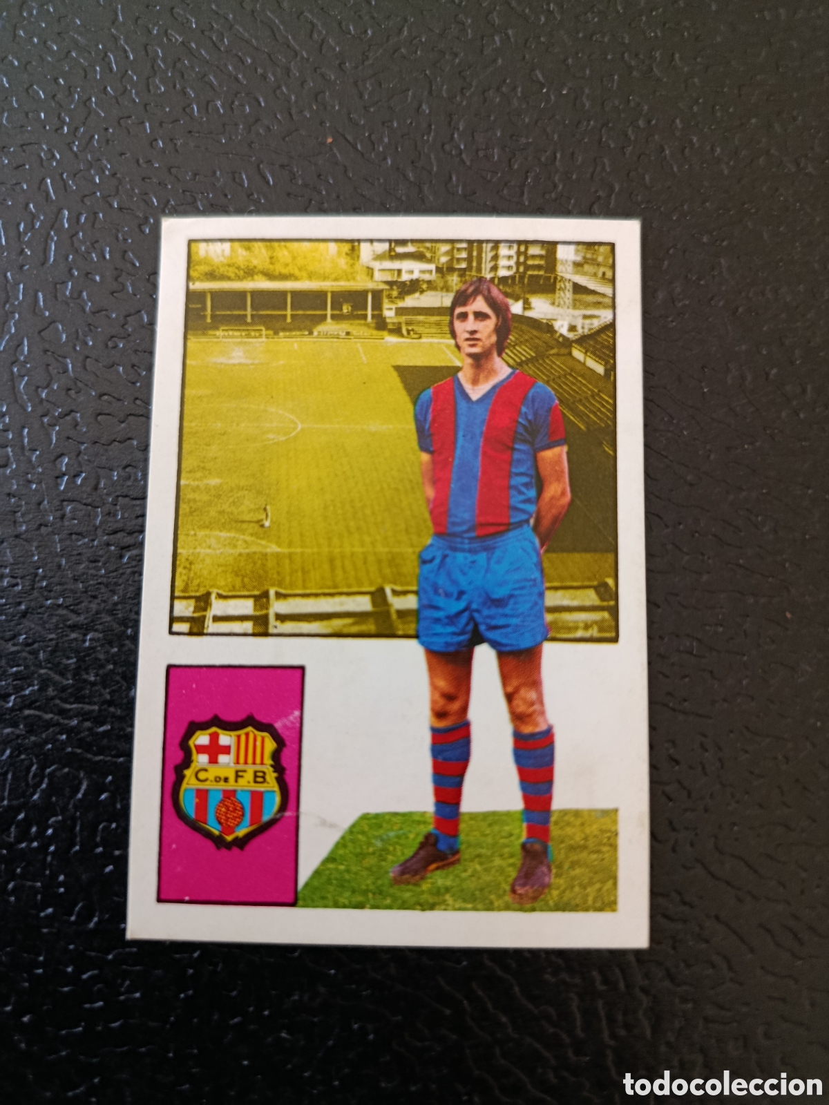 Fu&szlig;ball-Sticker: Cruyff (Barcelona) Liga 74-75 Ed. FHER 1974 1975. DESPEGADO