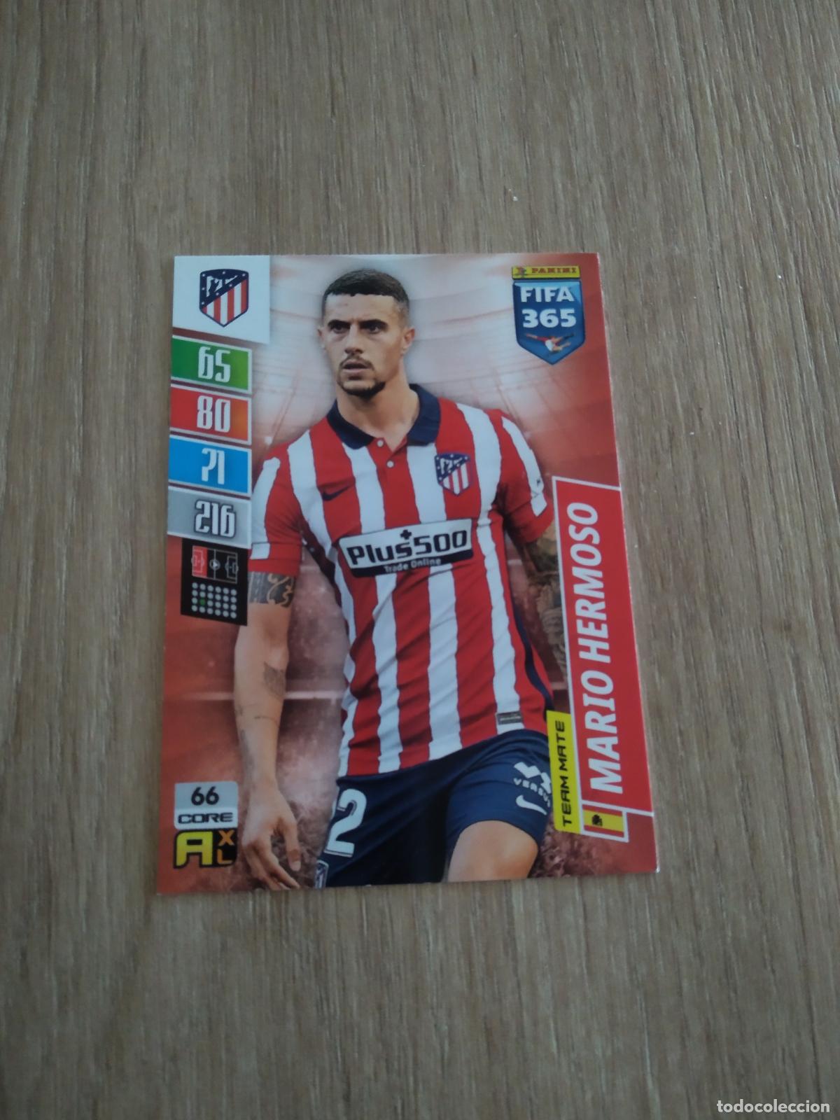 Cromos de F&uacute;tbol: 66 MARIO HERMOSO ATLETICO DE MADRID CROMO FUTBOL PANINI ADRENALYN 21-22 FIFA 365 2021-2022