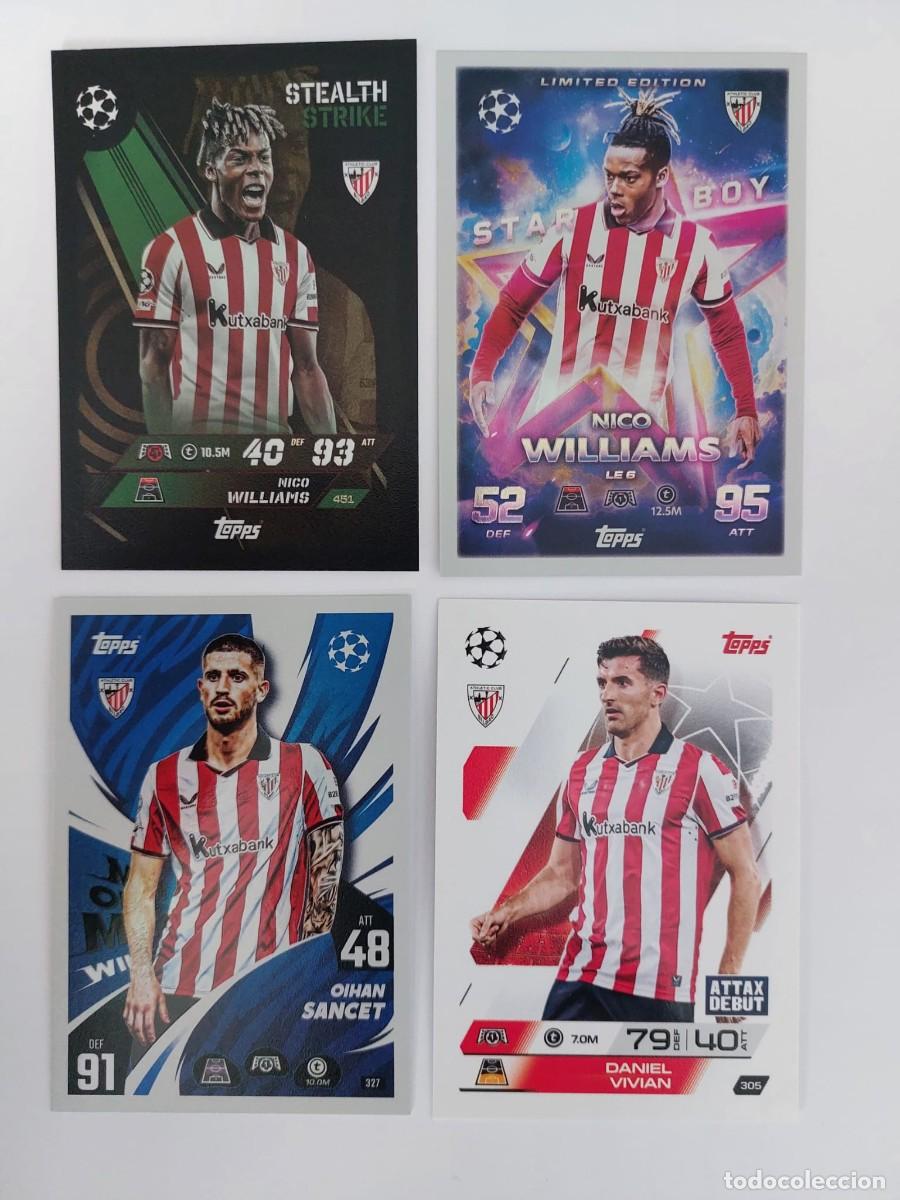 Cromos de F&uacute;tbol: Lote Athletic Club de Bilbao match attax 25 26 Williams Sancet Vivian starboy stealth strike