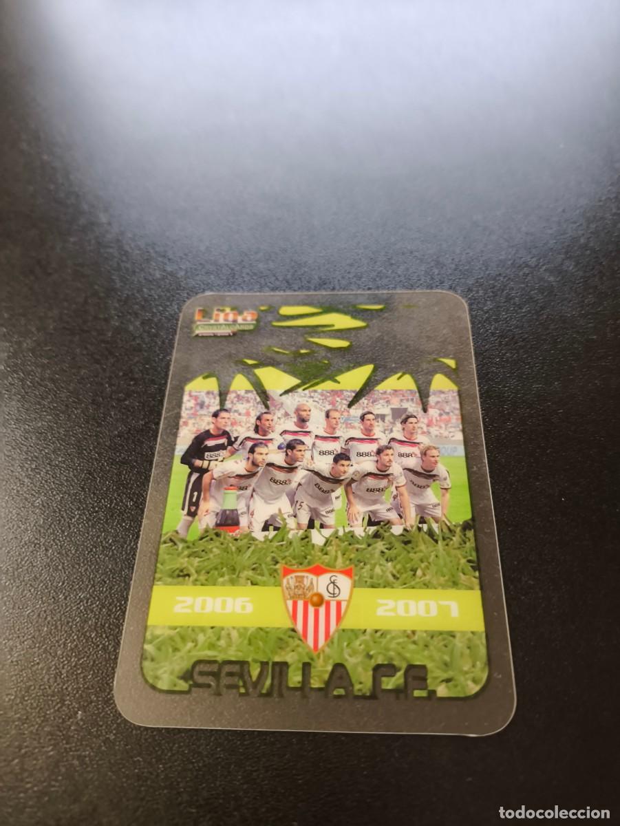 Cromos de F&uacute;tbol: 74 Alineaci&oacute;n PLANTILLA SEVILLA LIGA MUNDICROMO CRYSTALCARDS 2006 2007 06 07 NO PANINI ESTE