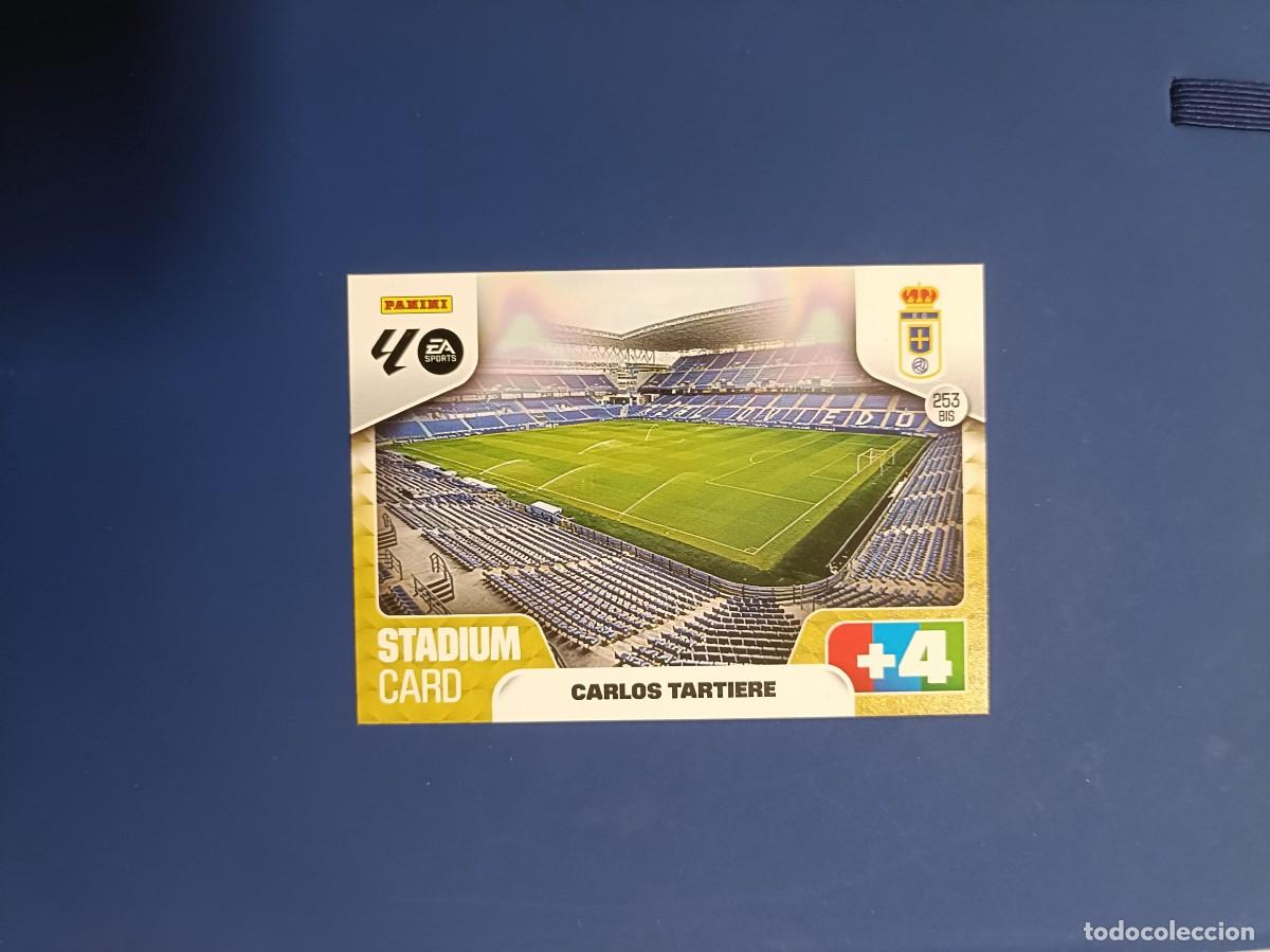 Cromos de F&uacute;tbol: 253 bis Carlos Tartiere card stadium Adrenalyn XL 25 26 Real Oviedo panini 2025 2026