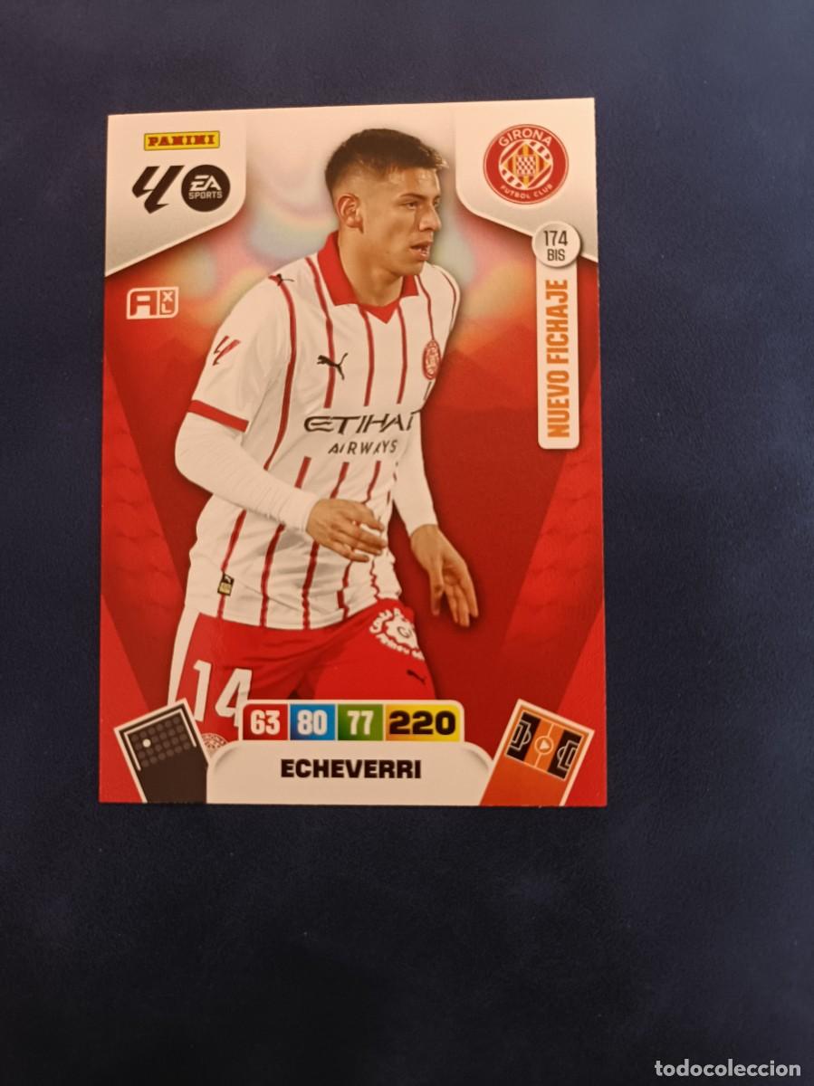 Cromos de F&uacute;tbol: 174 bis nuevo fichaje Echeverri Adrenalyn XL 25 26 Girona panini 2025 2026