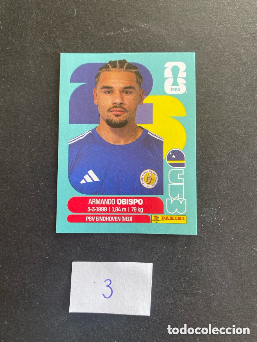 Cromos de F&uacute;tbol: Cromo Curazao Mundial 26 N* 3 nuevo
