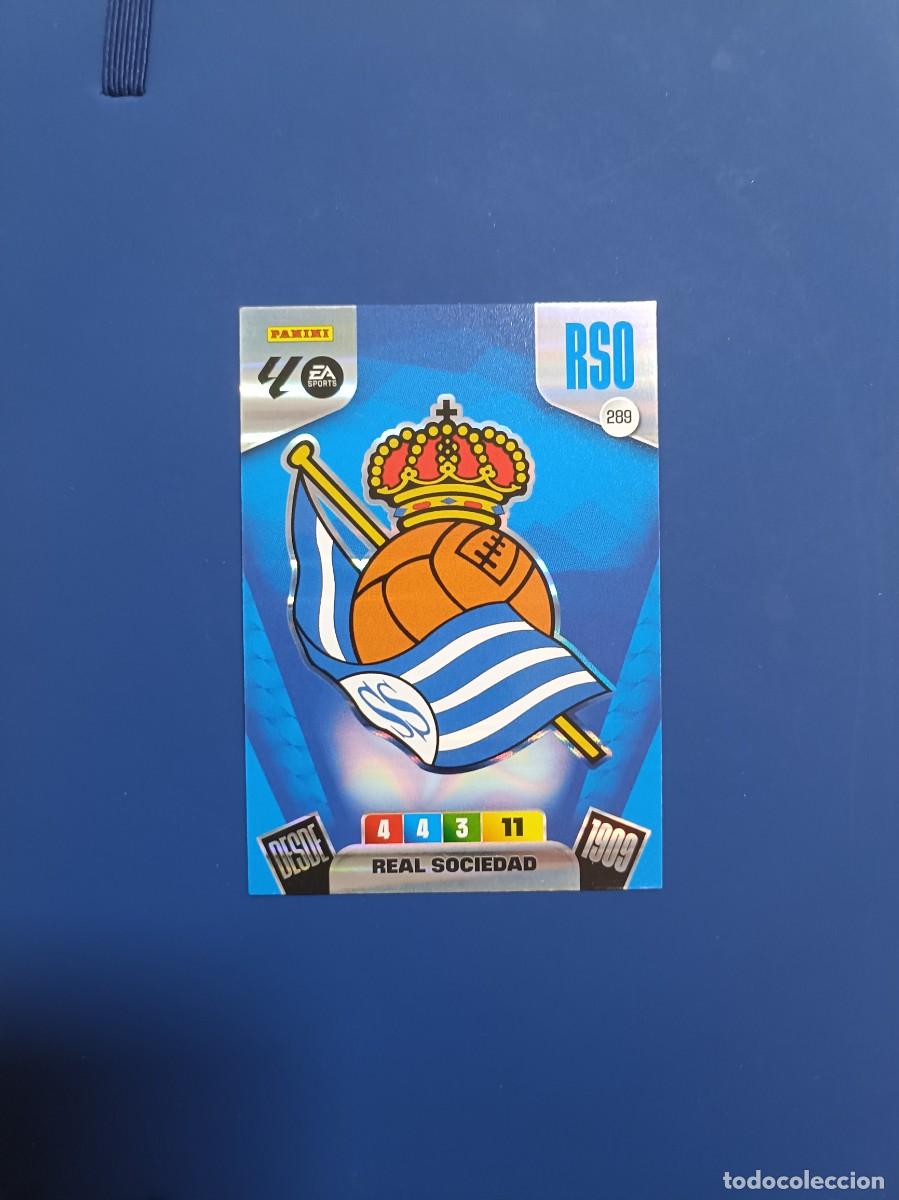 Cromos de F&uacute;tbol: 289 escudo Adrenalyn XL 25 26 Real Sociedad panini 2025 2026