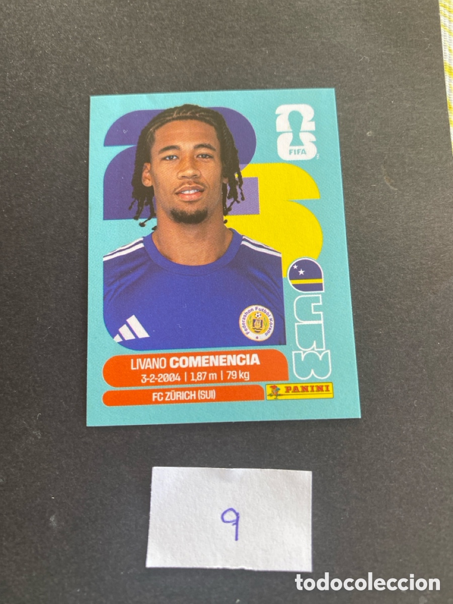 Cromos de F&uacute;tbol: Cromo Curazao Mundial 26 N* 9 nuevo
