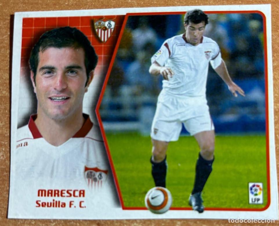 Football Stickers: EDICIONES ESTE 2005-2006 05 06 FICHAJE N&ordm; 25 MARESCA (SEVILLA) RECORTADO LEER