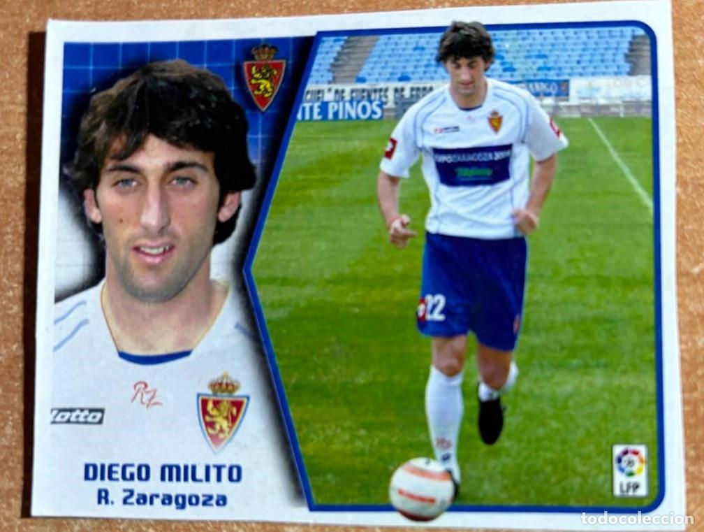 Football Stickers: EDICIONES ESTE 2005-2006 05 06 FICHAJE N&ordm; 46 DIEGO MILITO (ZARAGOZA) RECORTADO LEER