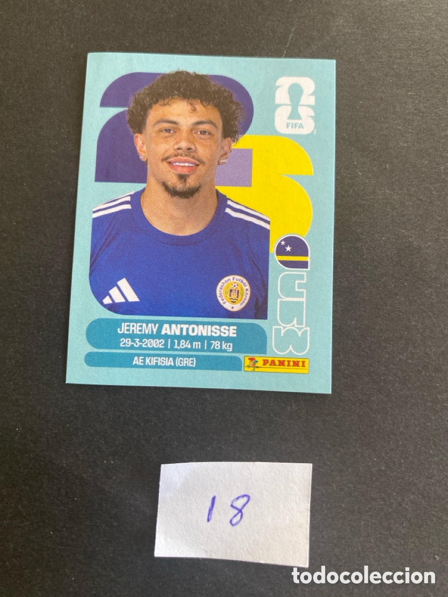 Cromos de F&uacute;tbol: Cromo Curazao Mundial 26 N* 18 nueva