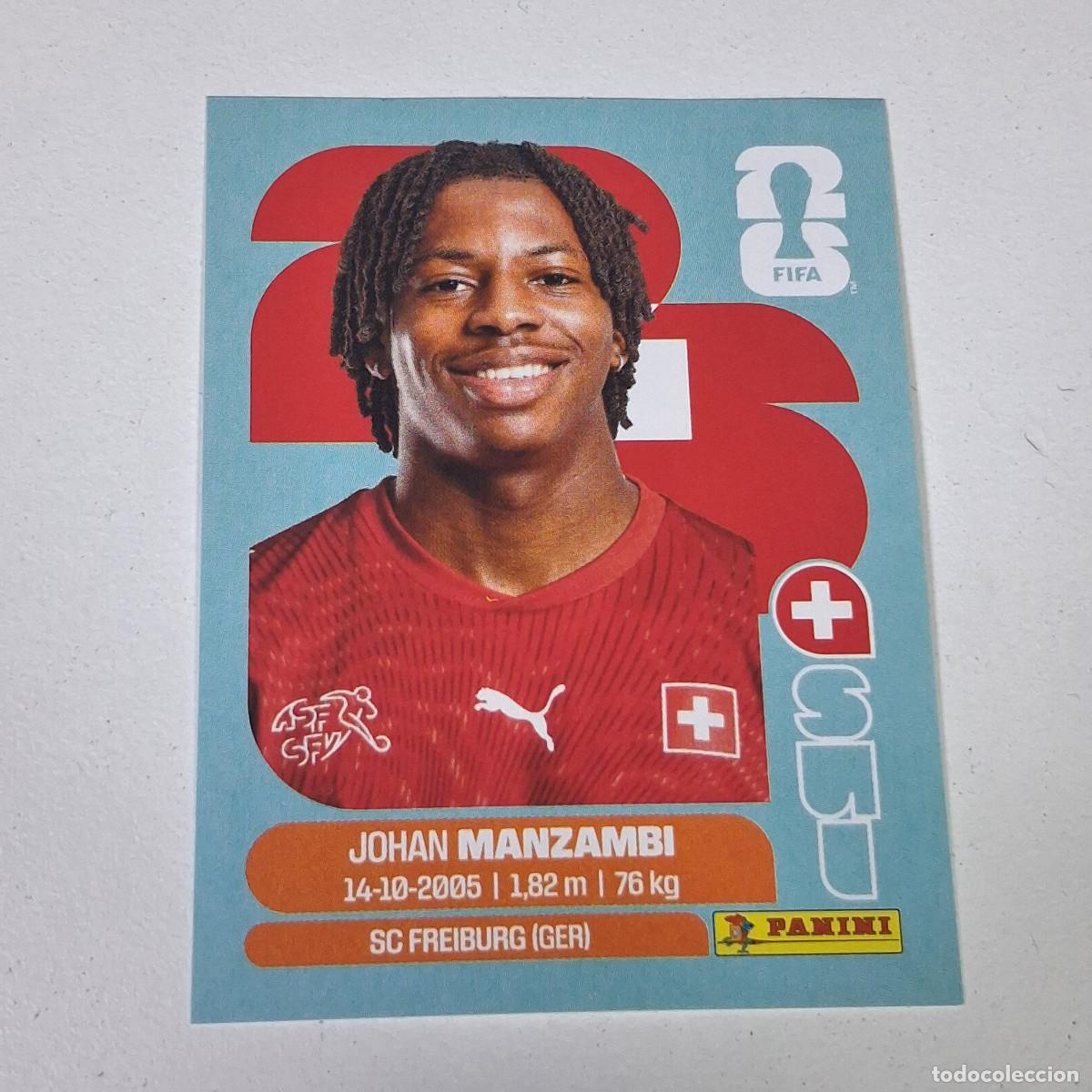 Cromos de F&uacute;tbol: B9 SUI 15 SUI15 JOHAN MANZAMBI SUIZA SUI SWITZERLAND MUNDIAL FIFA WORLD CUP 2026 STICKER PANINI