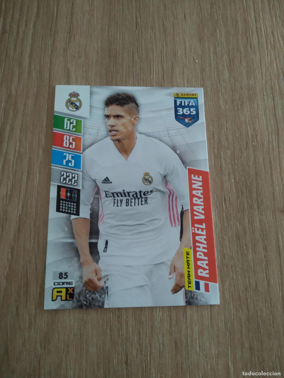 Figurine di Calcio: 85 VARANE REAL MADRID CROMO FUTBOL PANINI ADRENALYN 21-22 FIFA 365 2021-2022