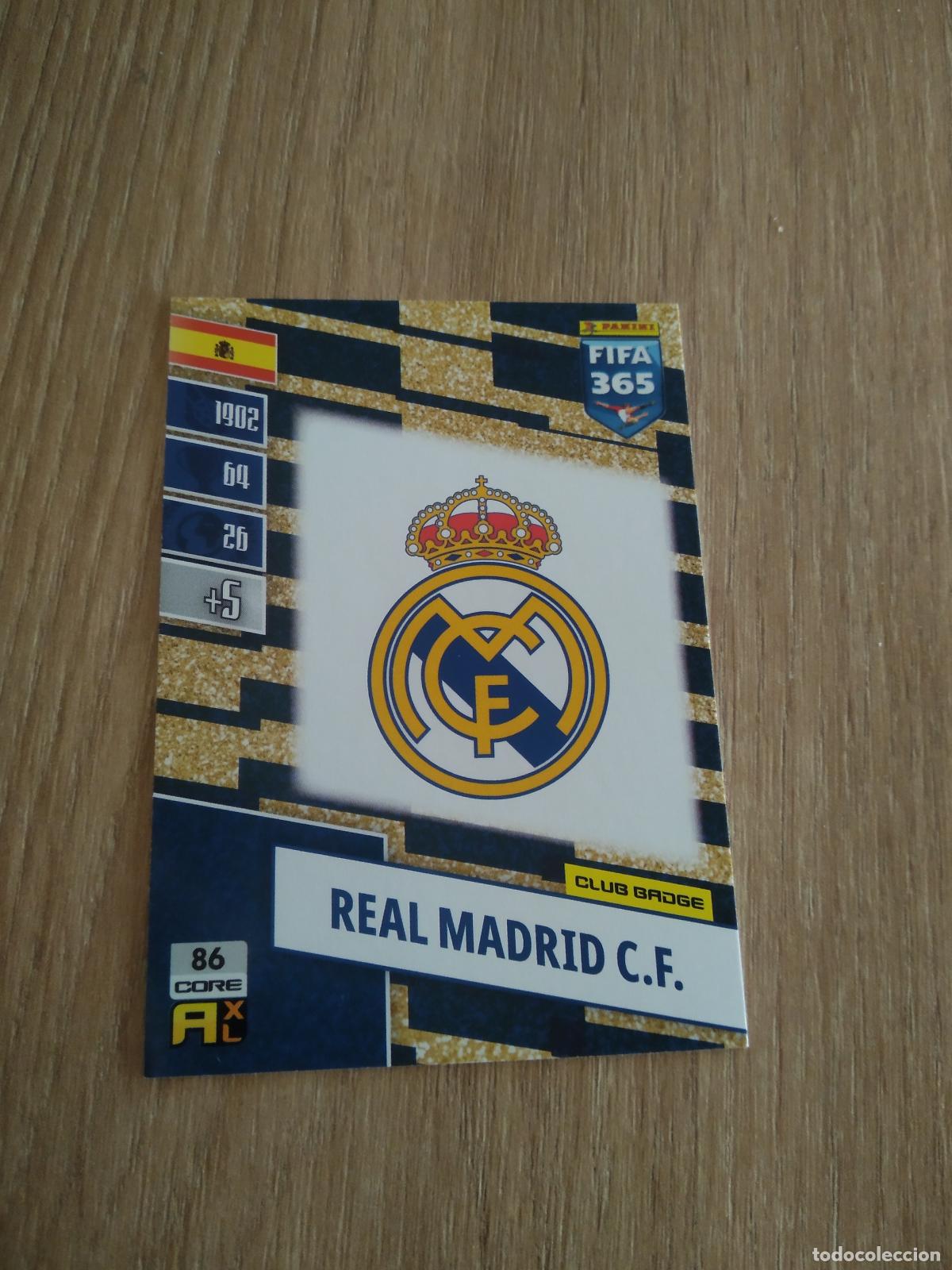 Figurine di Calcio: 86 ESCUDO REAL MADRID CROMO FUTBOL PANINI ADRENALYN 21-22 FIFA 365 2021-2022