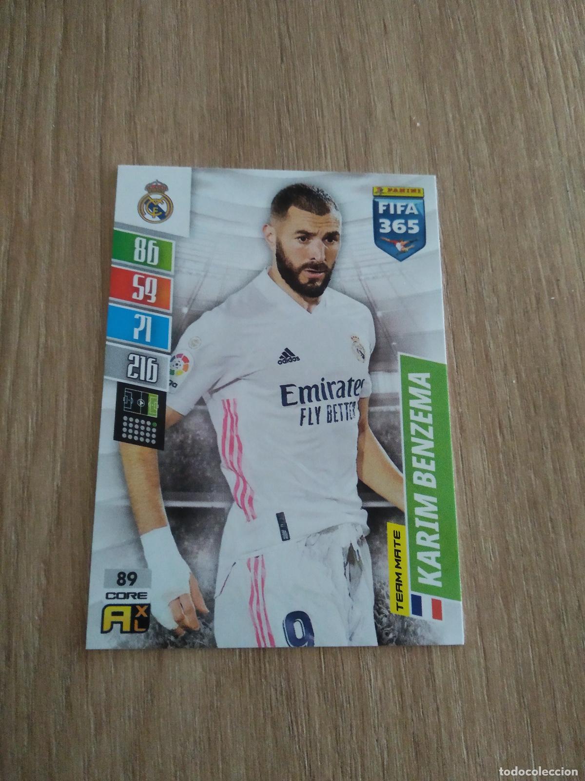 Figurine di Calcio: 89 BENZEMA REAL MADRID CROMO FUTBOL PANINI ADRENALYN 21-22 FIFA 365 2021-2022