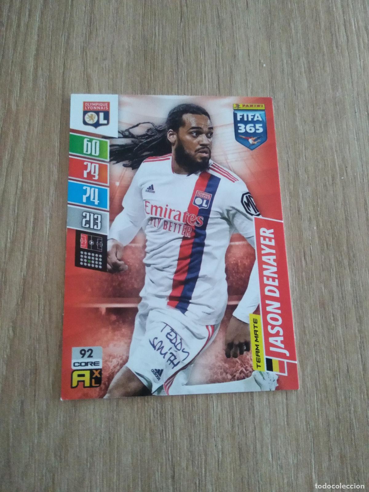Cartes &agrave; collectionner de Football: 92 JASON DENAYER OLYMPIQUE LYON CROMO FUTBOL PANINI ADRENALYN 21-22 FIFA 365 2021-2022