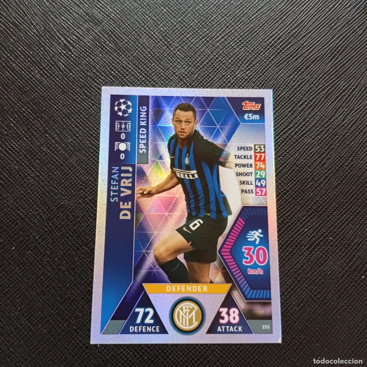Fu&szlig;ball-Sticker: 255 DE VRIJ INTER MILAN TOPPS MATCH ATTAX 2018 2019 FUTBOL 18 19 - (MD2002-2) PG34