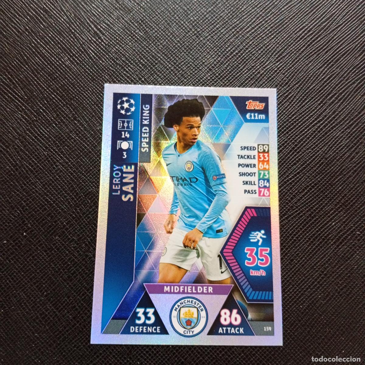 Cromos de Futebol: 159 SANE MANCHESTER CITY TOPPS MATCH ATTAX 2018 2019 FUTBOL 18 19 - (MD2002-2) PG34