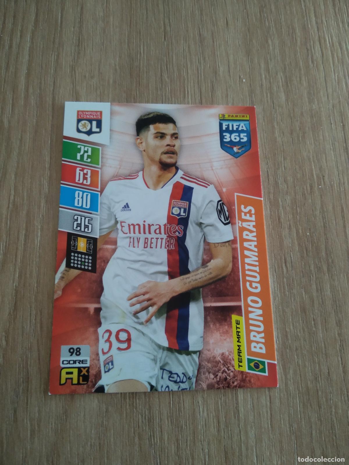 Football Stickers: 98 BRUNO GUIMARAES OLYMPIQUE LYON CROMO FUTBOL PANINI ADRENALYN 21-22 FIFA 365 2021-2022