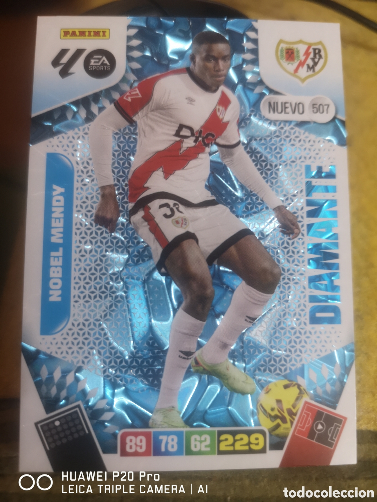 Football Stickers: ADRENALYN 2025 2026 NOBEL MENDY NUEVO DIAMANTE 507 RAYO VALLECANO