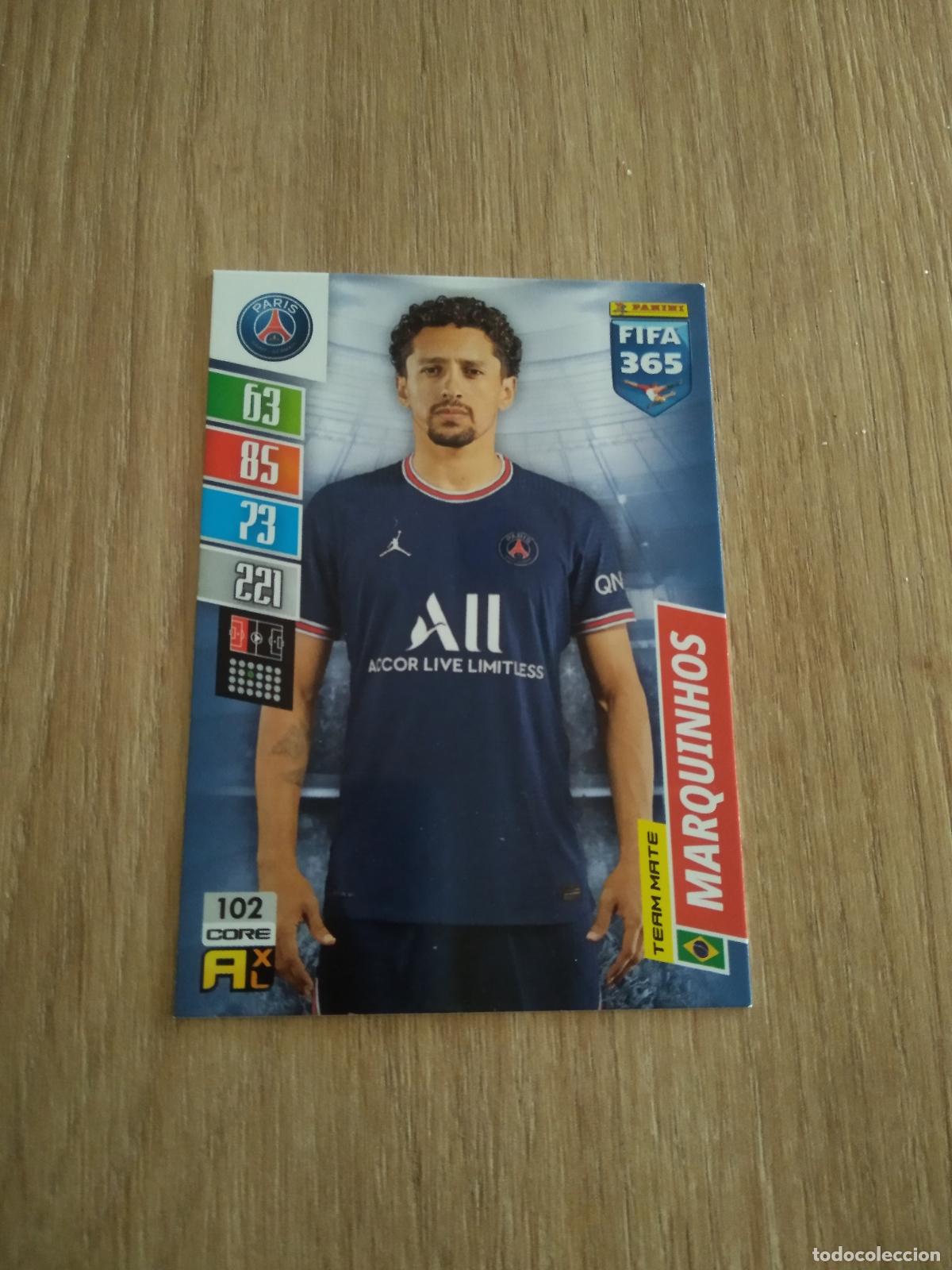 Cromos de Futebol: 102 MARQUINHOS PARIS SAINT GERMAIN CROMO FUTBOL PANINI ADRENALYN 21-22 FIFA 365 2021-2022
