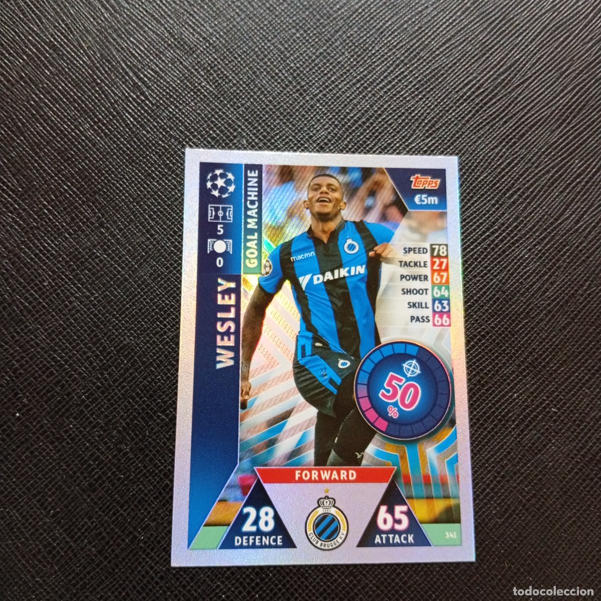 Fu&szlig;ball-Sticker: 341 WESLEY BRUJAS TOPPS MATCH ATTAX 2018 2019 FUTBOL 18 19 - (MD2002-2) PG35