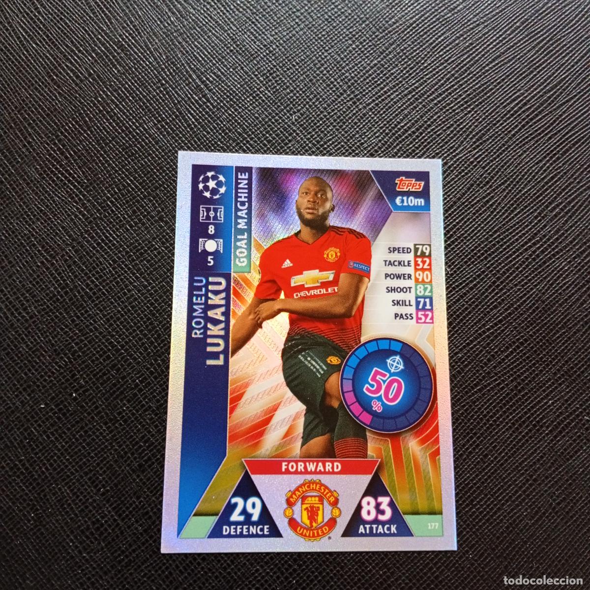 Cromos de F&uacute;tbol: 177 LUKAKU MANCHESTER UNITED TOPPS MATCH ATTAX 2018 2019 FUTBOL 18 19 - (MD2002-2) PG36