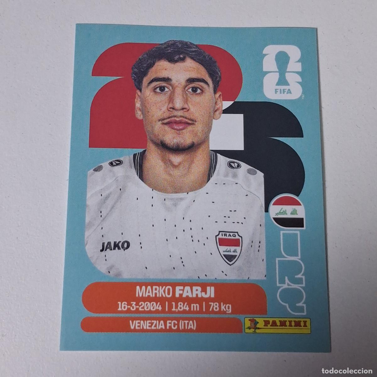 Cromos de F&uacute;tbol: B9 IRQ16 MARKO FARJI 16 IRAQ IRQ MUNDIAL FIFA WORLD CUP 2026 STICKER PANINI