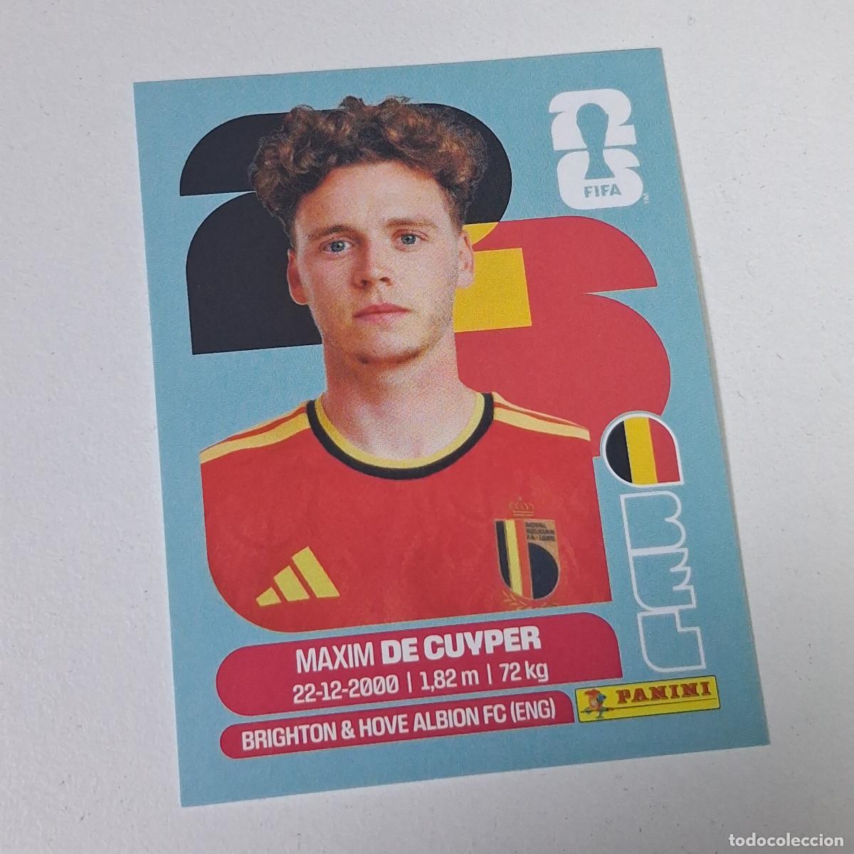Cartes &agrave; collectionner de Football: B9 BEL7 MAXIM DE CUYPER 7 B&Eacute;LGICA BELGIUM BEL MUNDIAL FIFA WORLD CUP 2026 STICKER PANINI