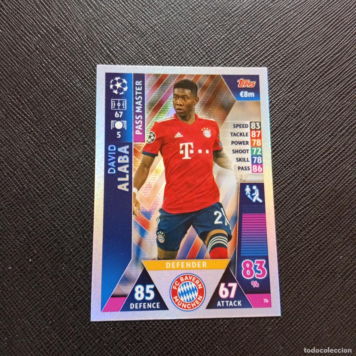 Cartes &agrave; collectionner de Football: 76 ALABA BAYERN MUNICH TOPPS MATCH ATTAX 2018 2019 FUTBOL 18 19 - (MD2002-2) PG36