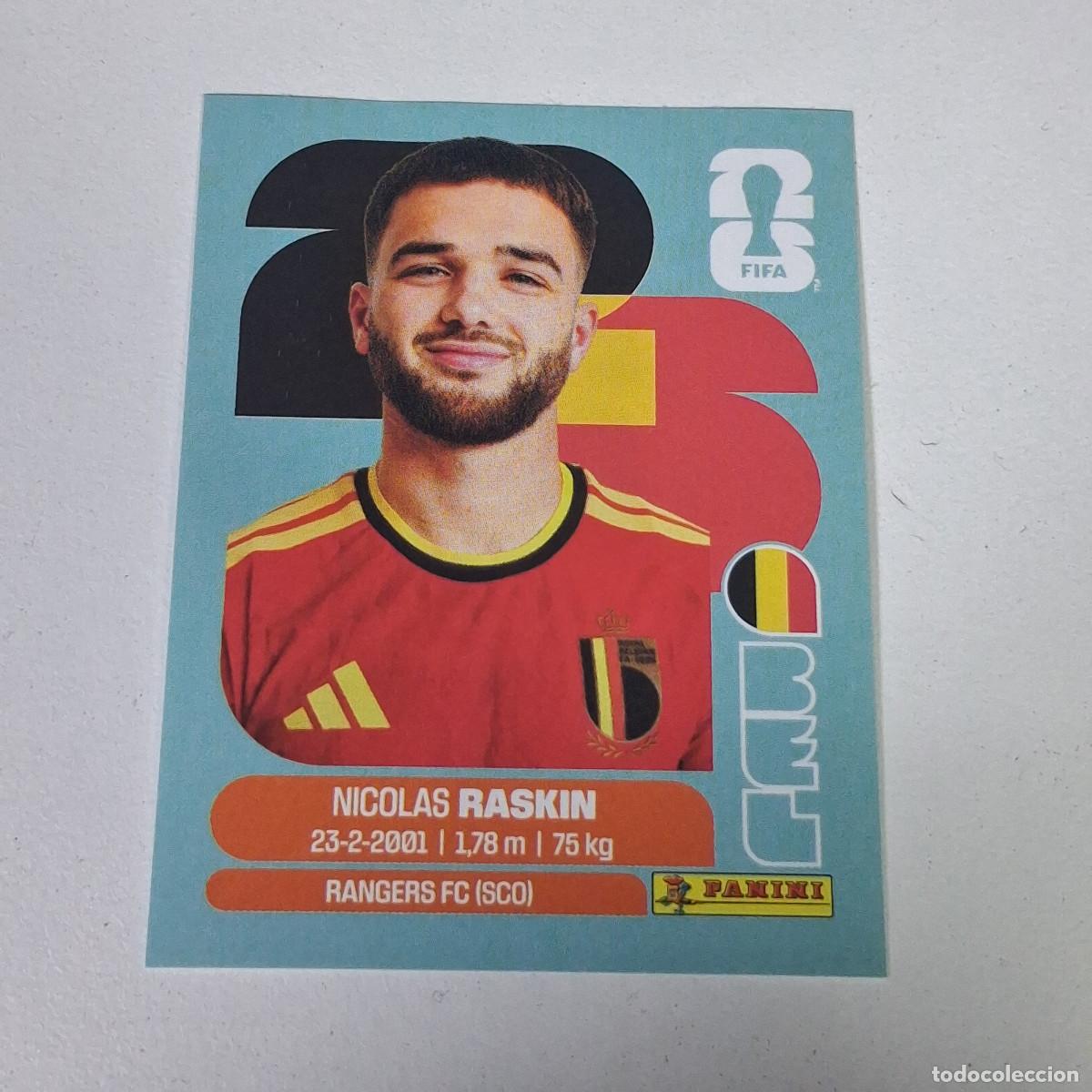 Fu&szlig;ball-Sticker: B9 BEL11 NICOLAS RASKIN 11 B&Eacute;LGICA BELGIUM BEL MUNDIAL FIFA WORLD CUP 2026 STICKER PANINI