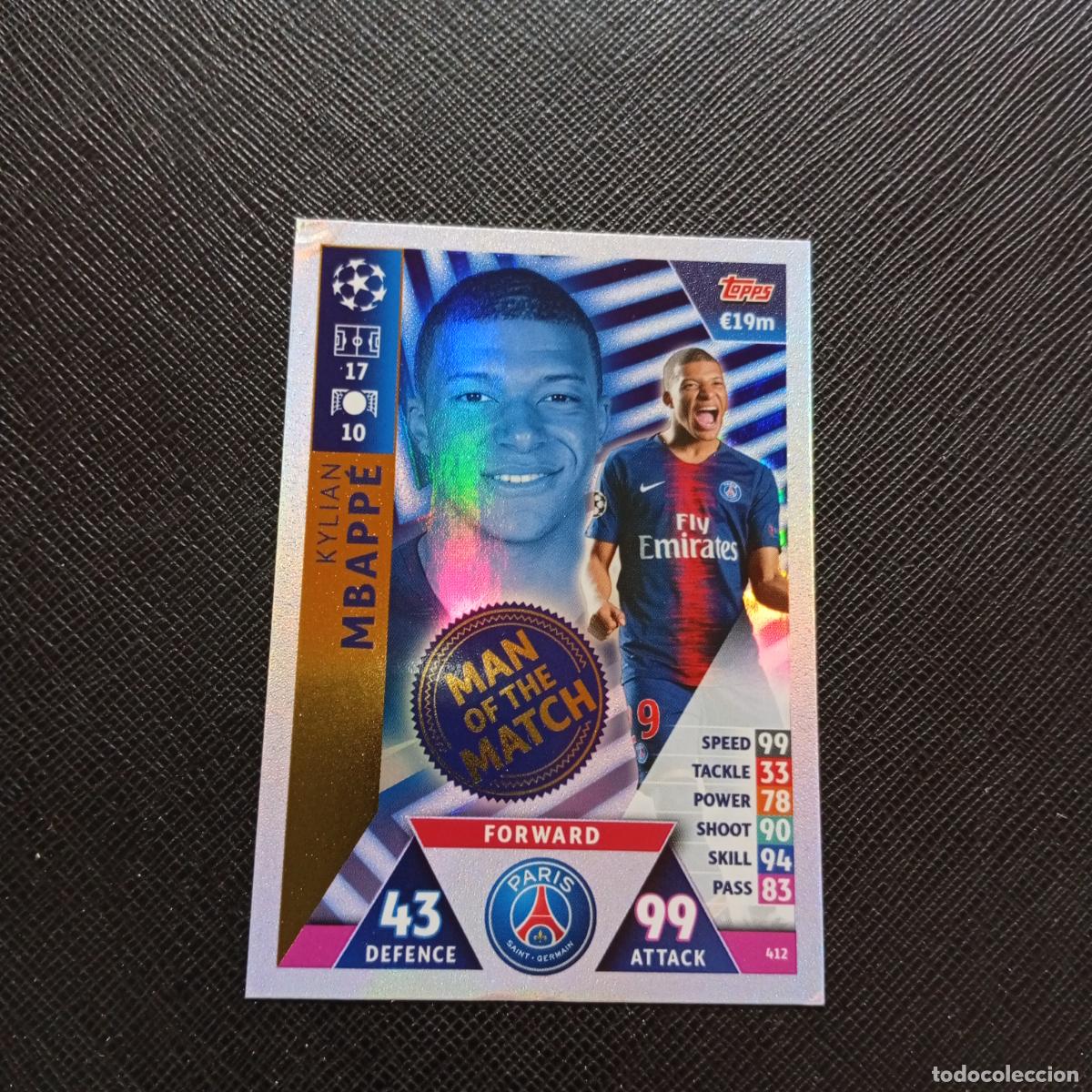 Cromos de Futebol: 412 MBAPPE PSG TOPPS MATCH ATTAX 2018 2019 FUTBOL 18 19 - (MD2002-2) PG37