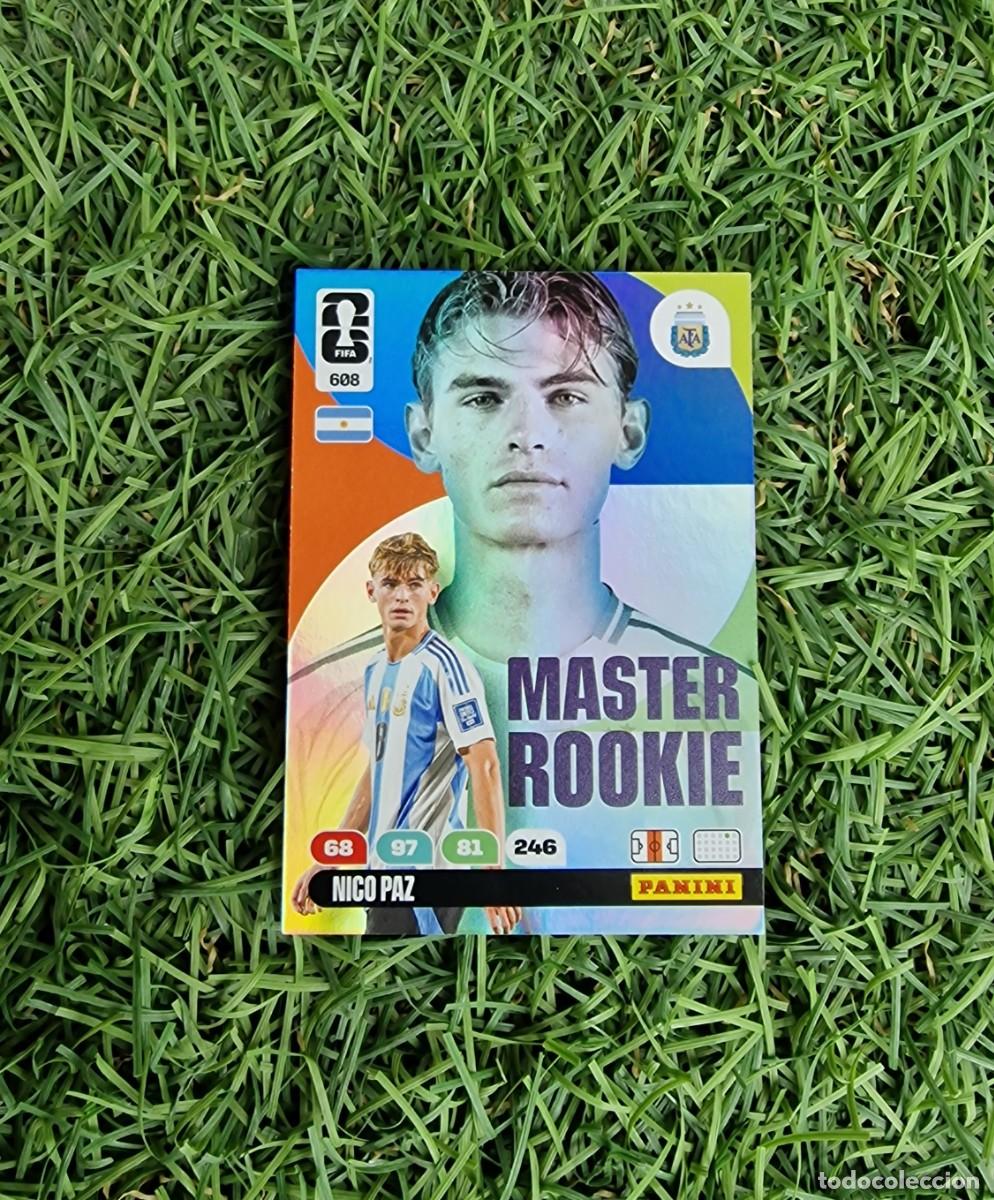 Fu&szlig;ball-Sticker: NICO PAZ 608 ARGENTINA MASTER ROOKIE ADRENALYN MUNDIAL FIFA WORLD CUP 2026 PANINI