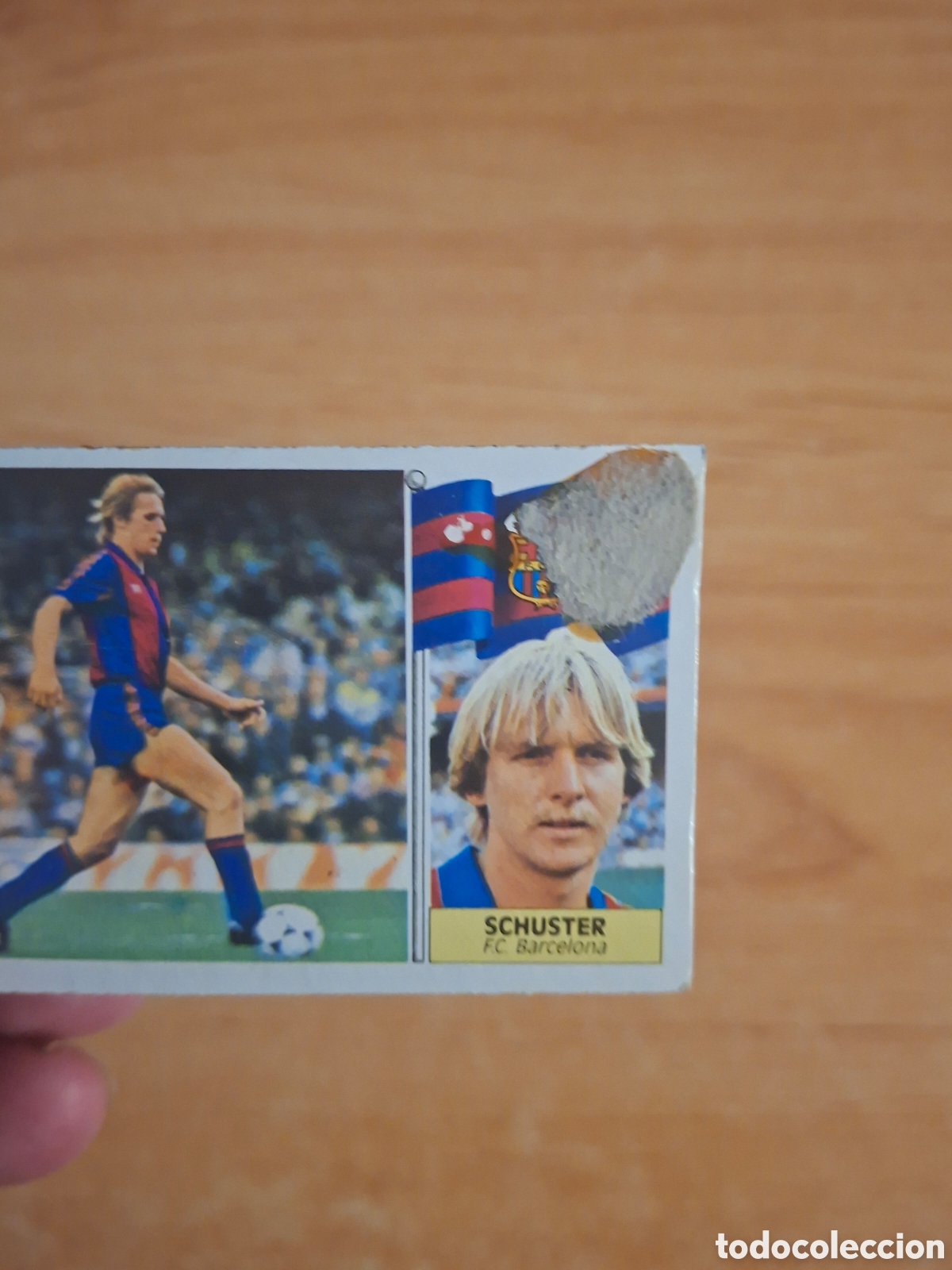 Fu&szlig;ball-Sticker: Este 86 87 schuster Barcelona mal estado por delante coloca despegado ver fotos