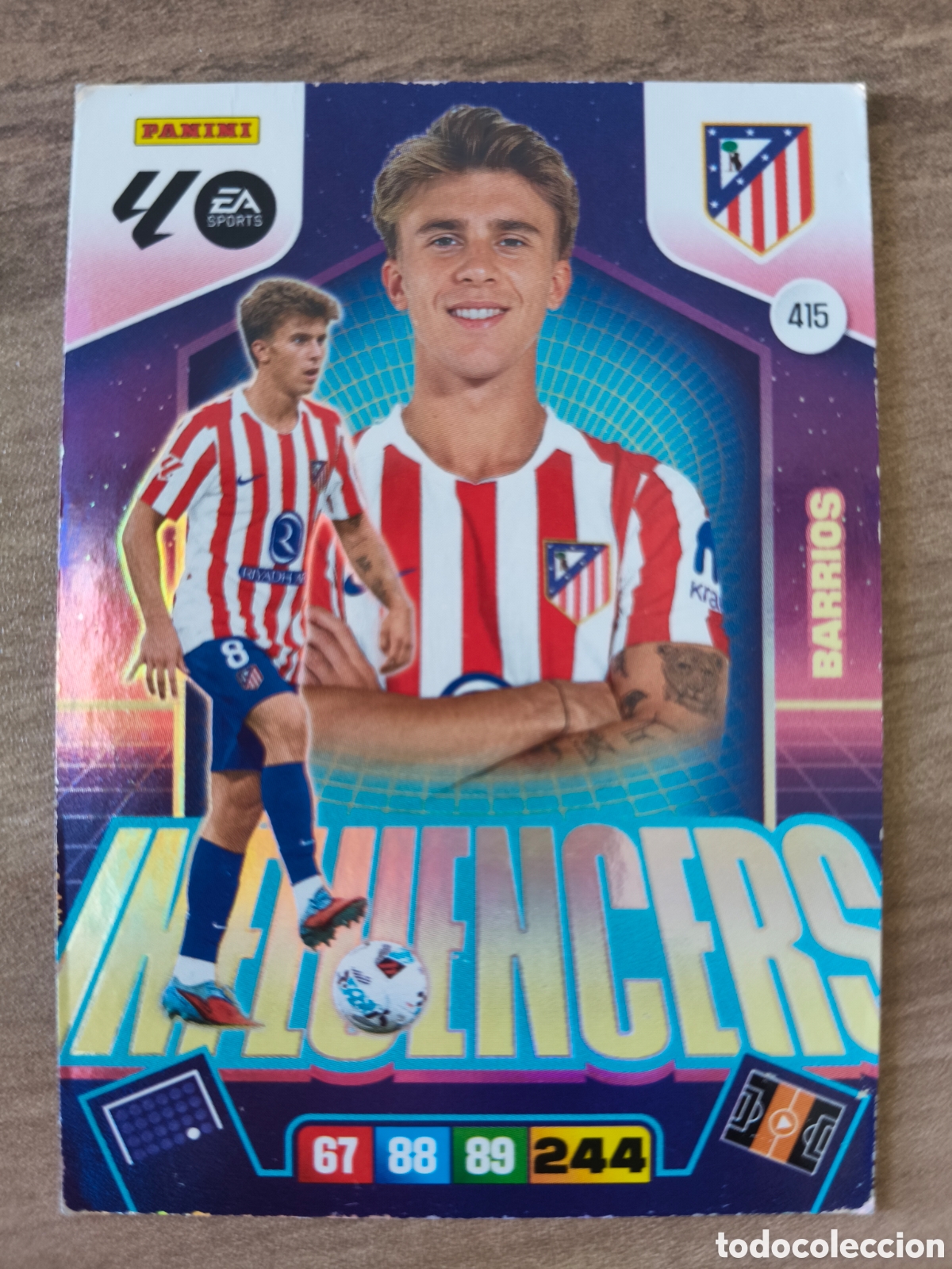 Cromos de F&uacute;tbol: Influencers Barrios 415 Atletico de Madrid Adrenalyn XL Liga 25 26