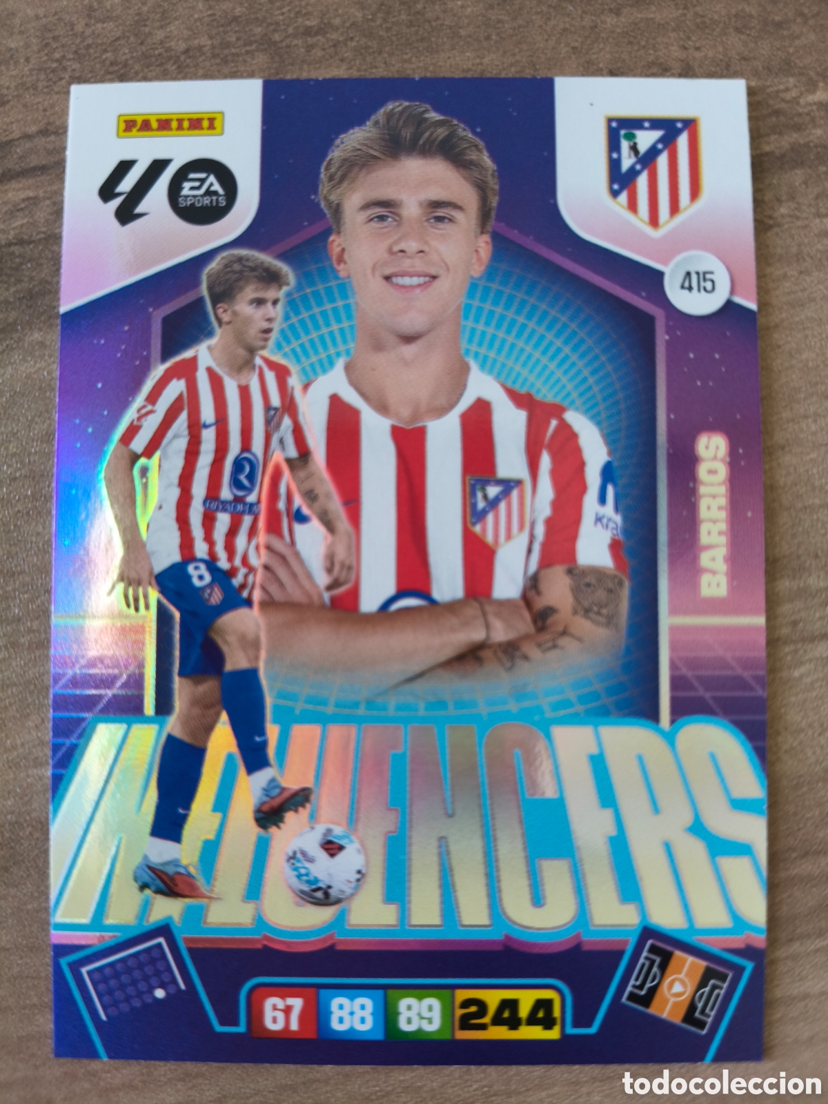 Cromos de F&uacute;tbol: Influencers Barrios 415 Atletico de Madrid Adrenalyn XL Liga 25 26