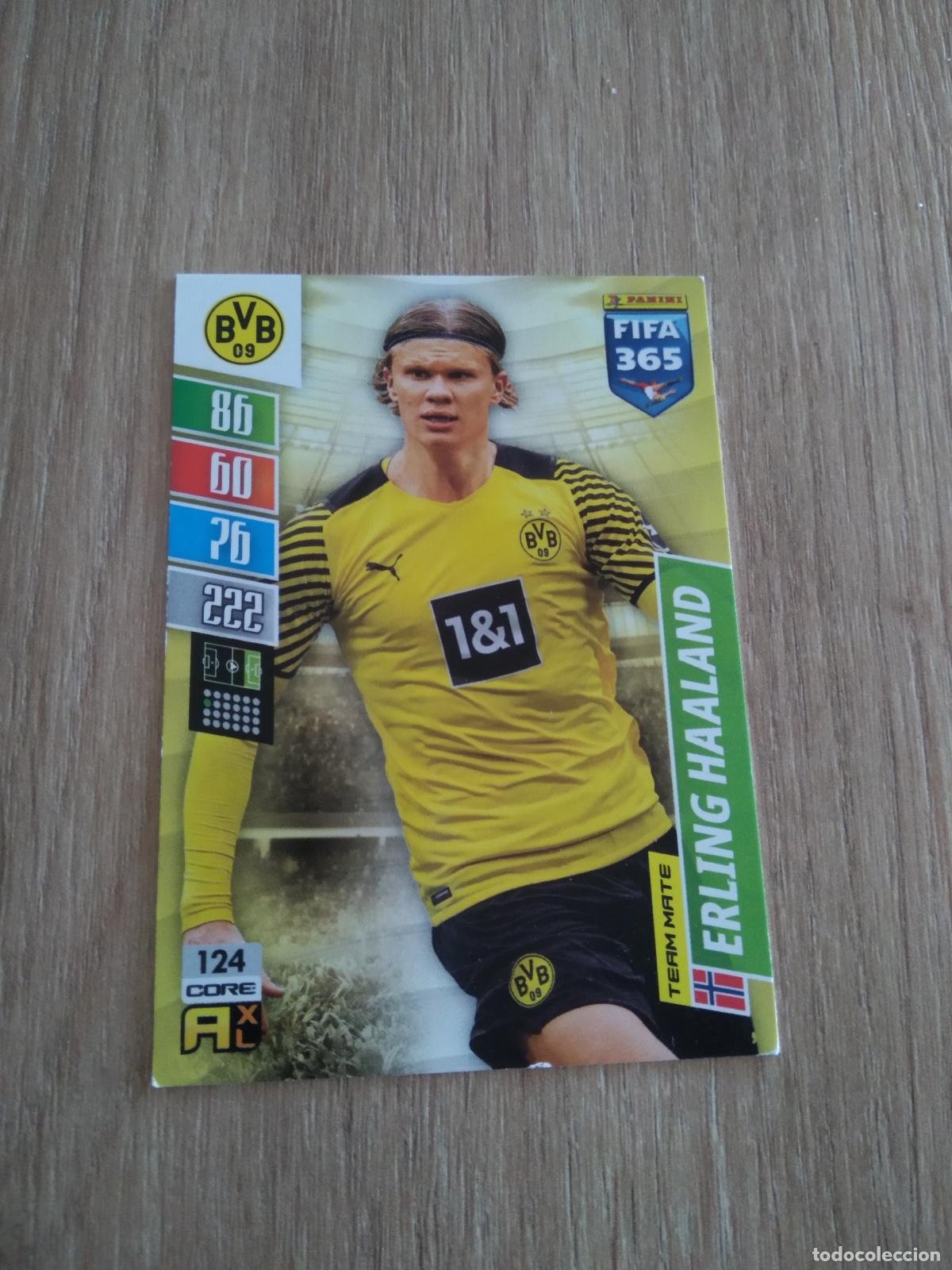 Cromos de F&uacute;tbol: 124 HAALAND BORUSSIA DORTMUND CROMO FUTBOL PANINI ADRENALYN 21-22 FIFA 365 2021-2022
