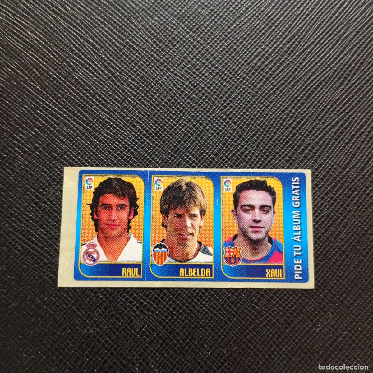 Cromos de F&uacute;tbol: RAUL ALBELDA XAVI CHICLE LIGA 2004 2005 CROMO 04 05 - SIN PEGAR - A101 PG55