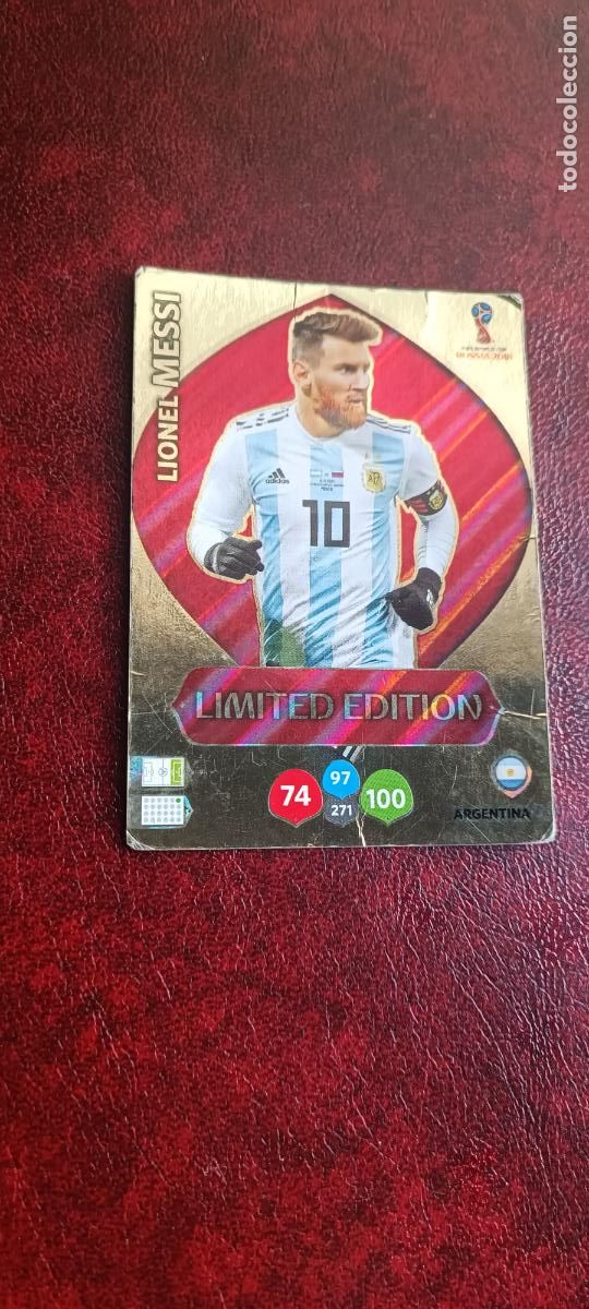 Cromos de F&uacute;tbol: MESSI ARGENTINA EDICI&Oacute;N LIMITADA ADRENALYN MUNDIAL RUSIA 2018 LIMITED EDITION FIFA WORLD CUP RUSSIA