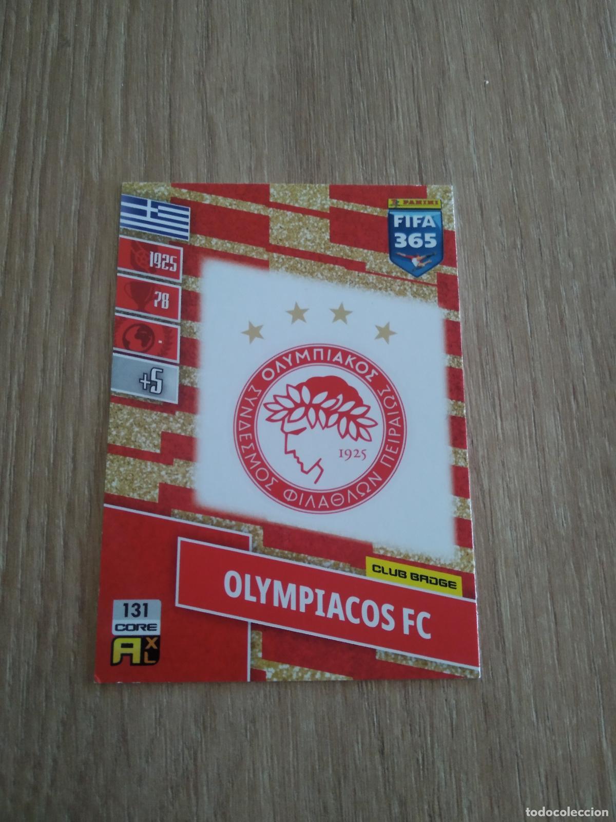 Cromos de F&uacute;tbol: 131 ESCUDO OLYMPIACOS CROMO FUTBOL PANINI ADRENALYN 21-22 FIFA 365 2021-2022
