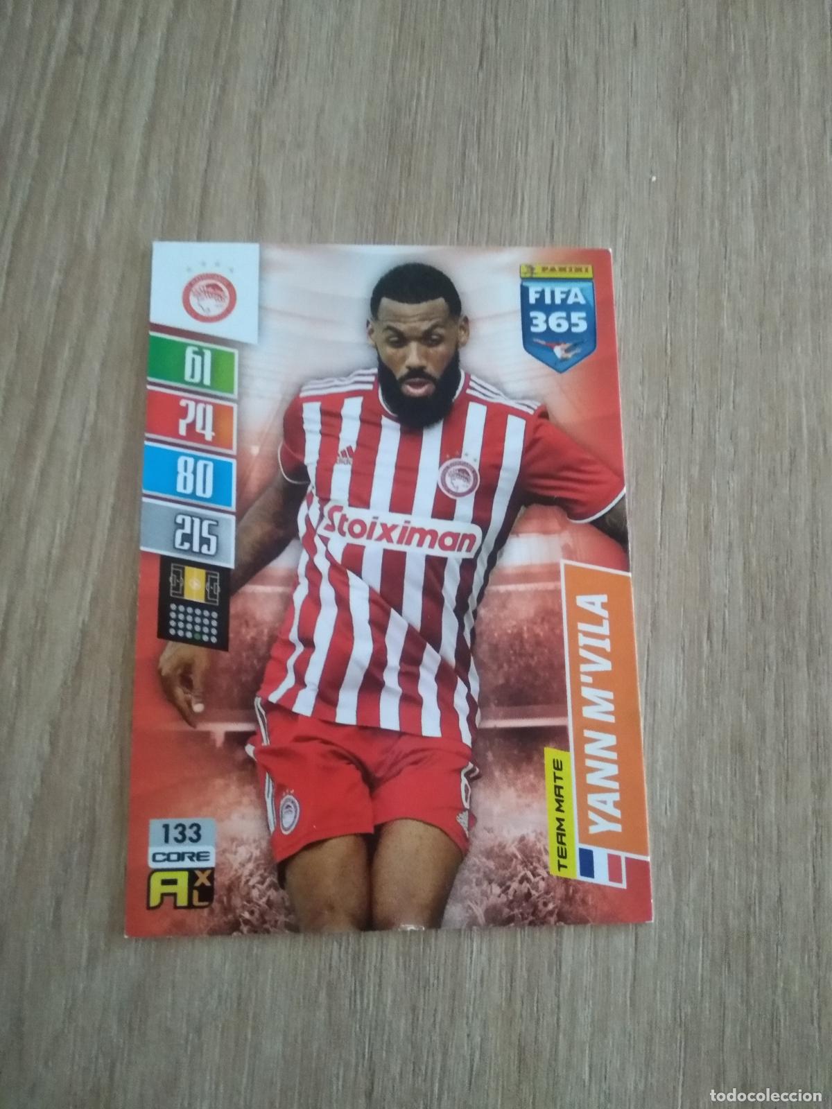 Cromos de F&uacute;tbol: 133 YANN M'VILA OLYMPIACOS CROMO FUTBOL PANINI ADRENALYN 21-22 FIFA 365 2021-2022