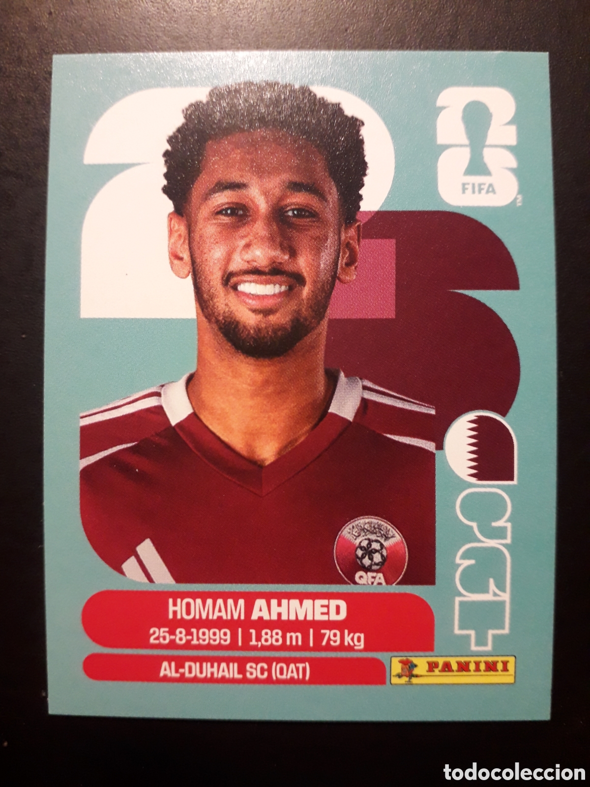 Cromos de F&uacute;tbol: AHMED QATAR QAT 5 MUNDIAL F&Uacute;TBOL 2026 FIFA WORLD CUP PANINI SIN PEGAR PEDIDO M&Iacute;NIMO 3&euro;