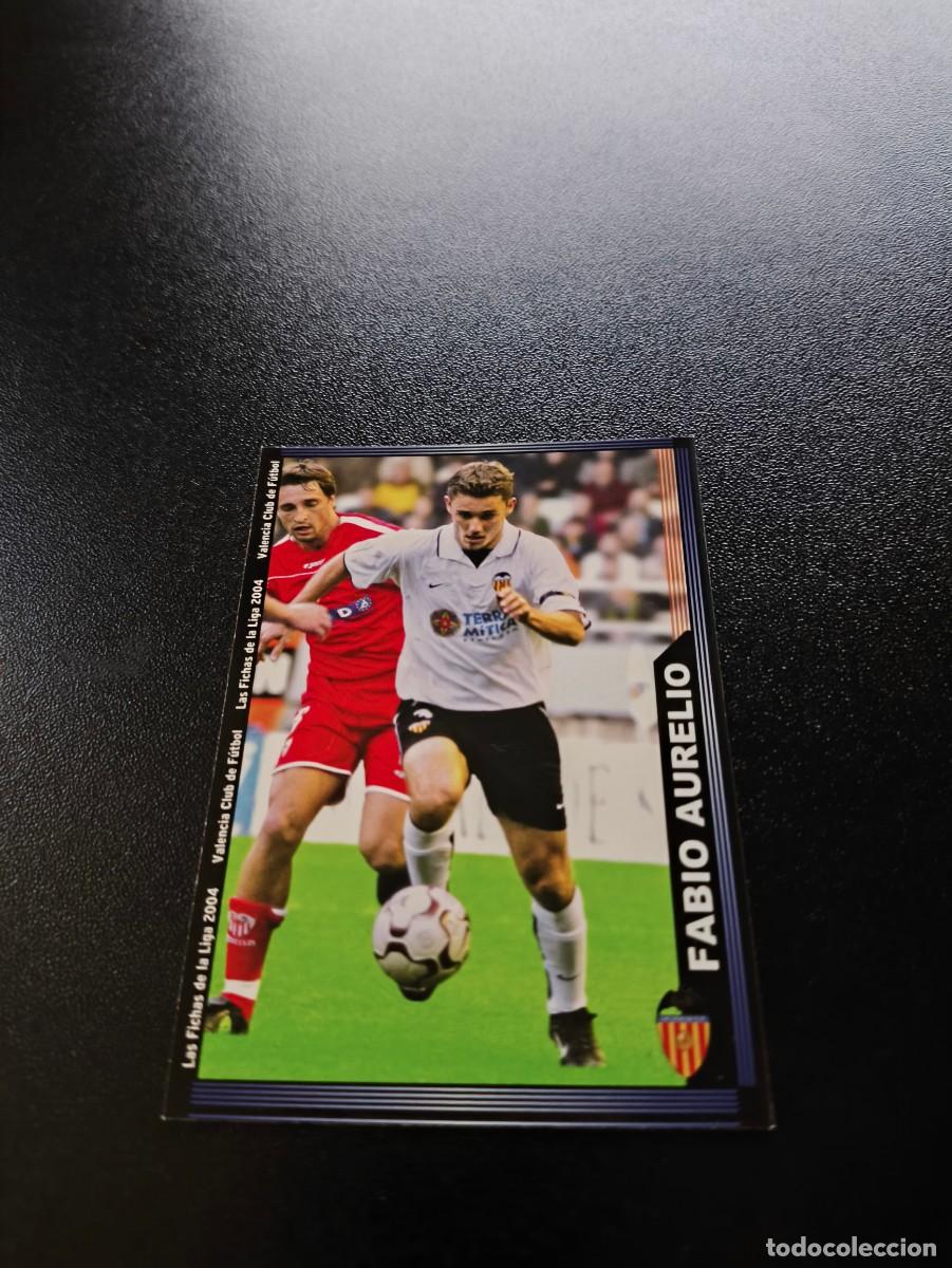 Cromos de F&uacute;tbol: 120 Fabio Aurelio ESCUDO ESTRECHO VALENCIA MUNDICROMO LIGA 2003 2004 03 04 NO PANINI ESTE